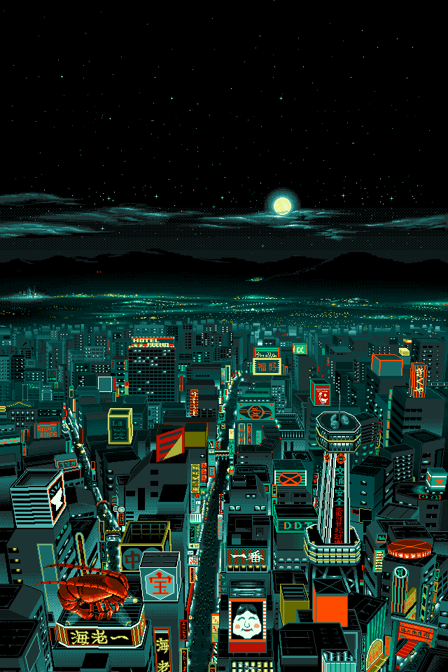 Tokyo Iphone Wallpaper Pixel Art Cyberpunk Phone 640x960 Wallpaper Teahub Io