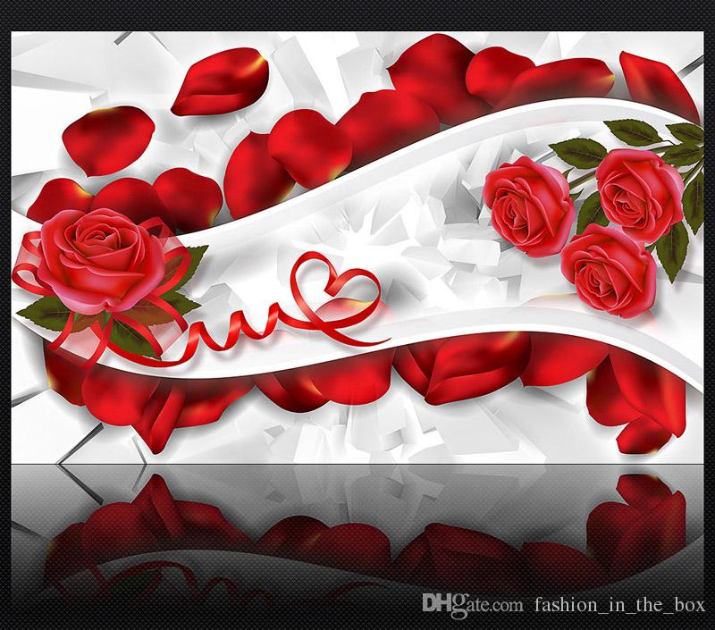 Abstract Red Rose Background - HD Wallpaper 