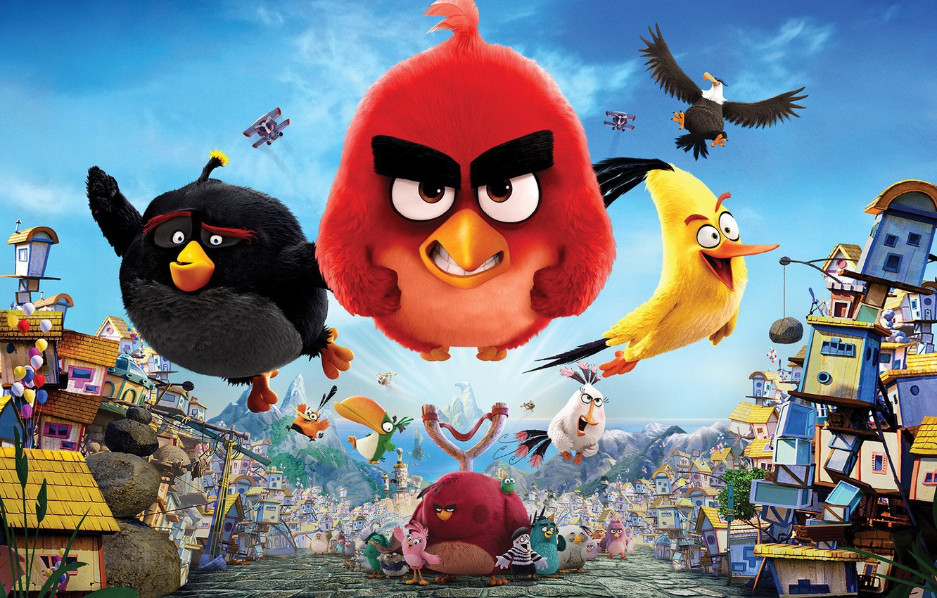 Photo Wallpaper Red, Game, Birds, Film, Animated, Angry, - Angry Birds Movie Wallpaper Hd - HD Wallpaper 