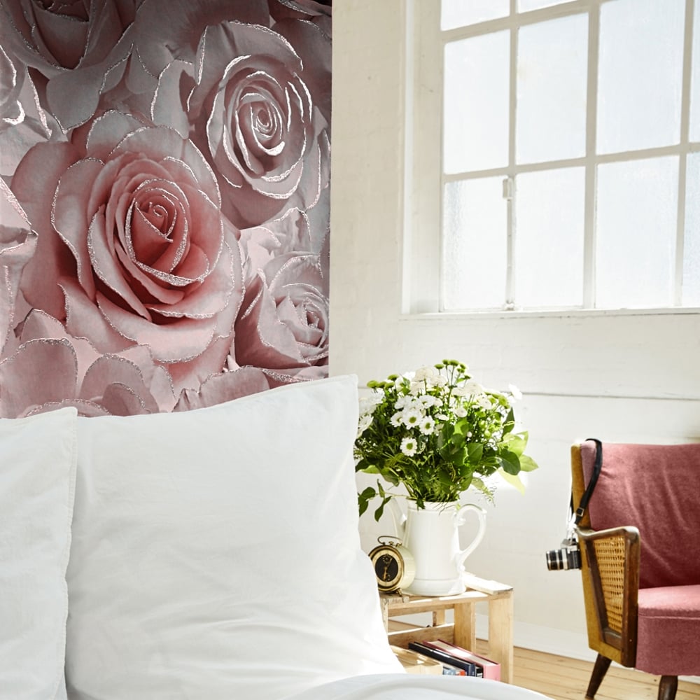Lilac And Grey Bedroom - HD Wallpaper 