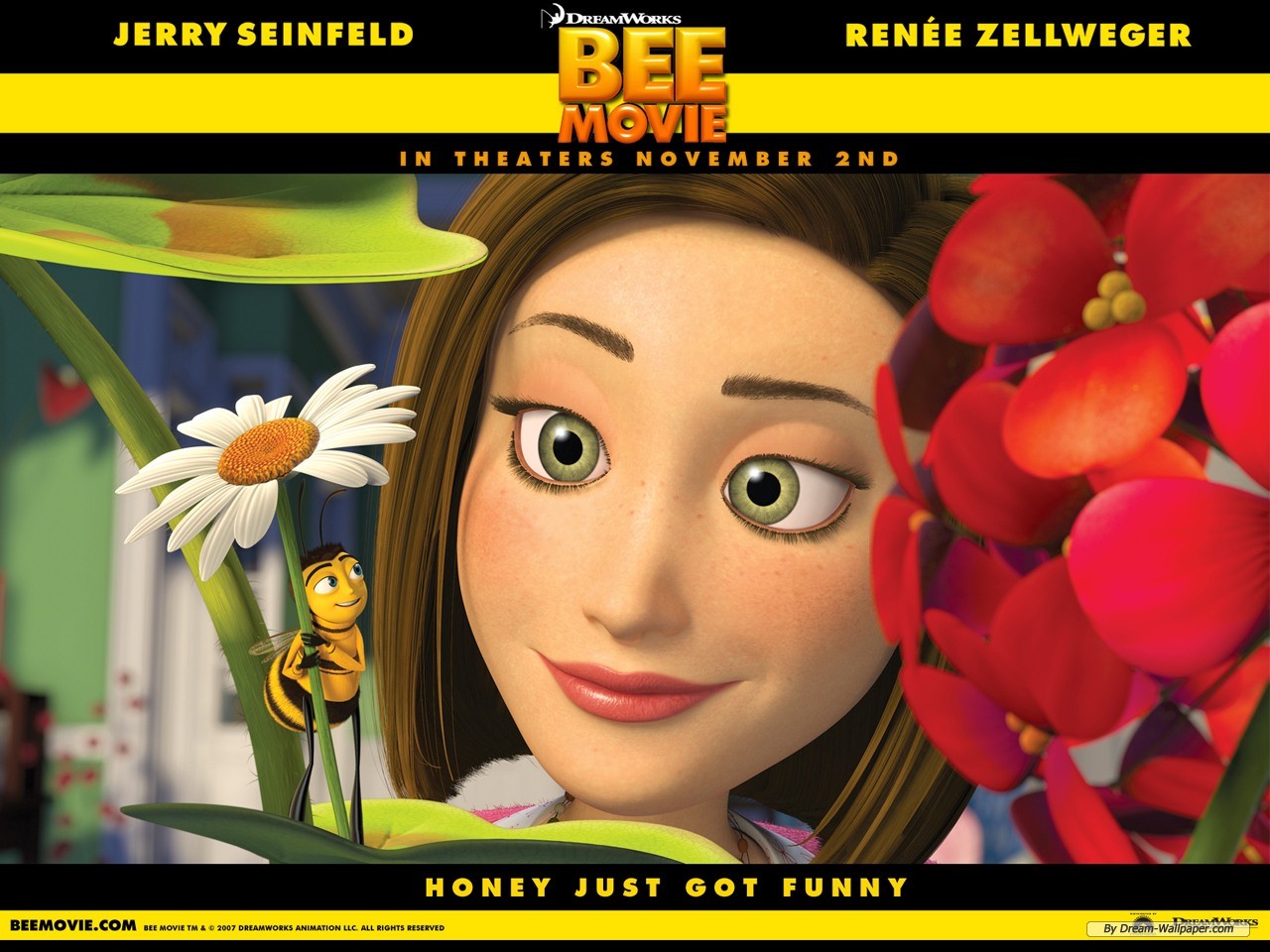 Free Cartoon Wallpaper - Lady From The Bee Movie - HD Wallpaper 