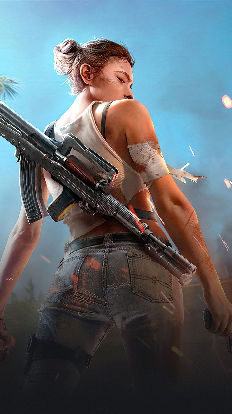 Garena Free Fire Girl Holding Gun 4k Ultra Hd Mobile - Garena Free Fire 2019 - HD Wallpaper 