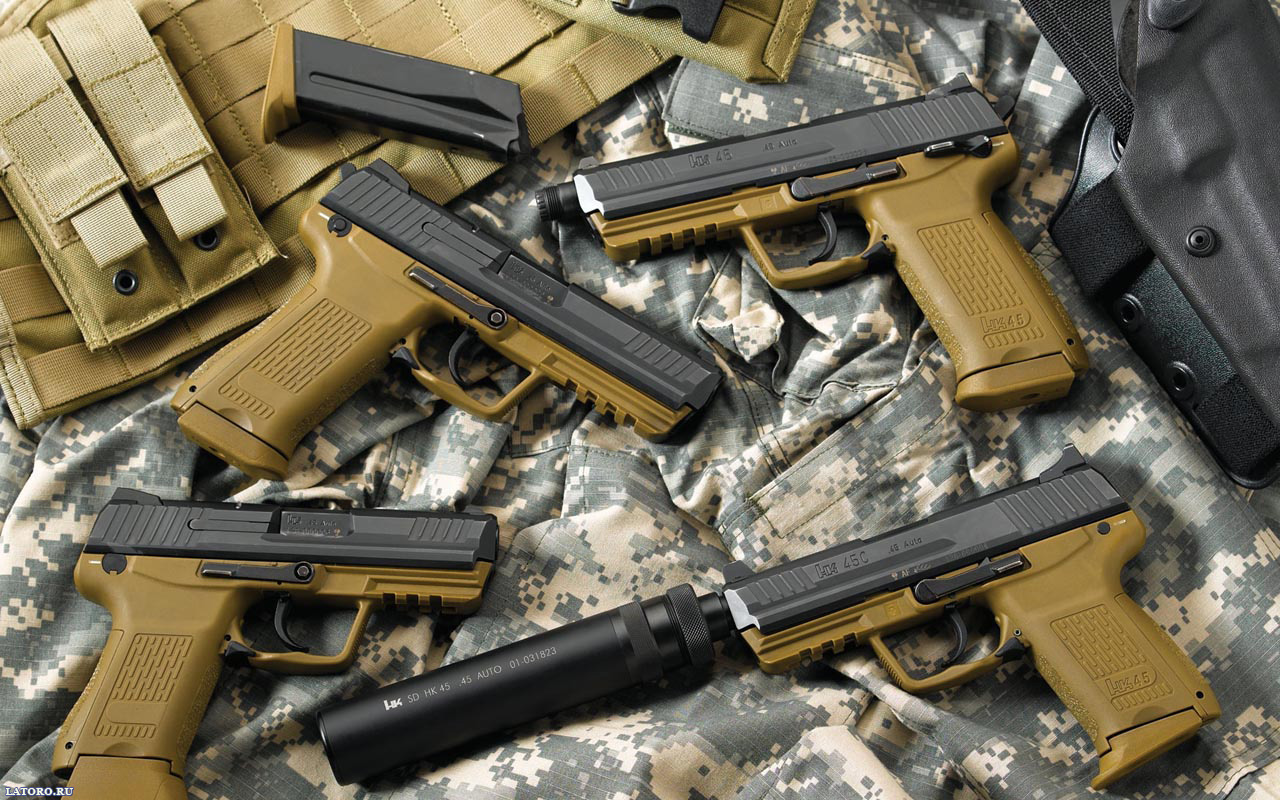 Anime With Guns Desktop Free On Latoro 476974 Wallpaper - Hk 45 - HD Wallpaper 