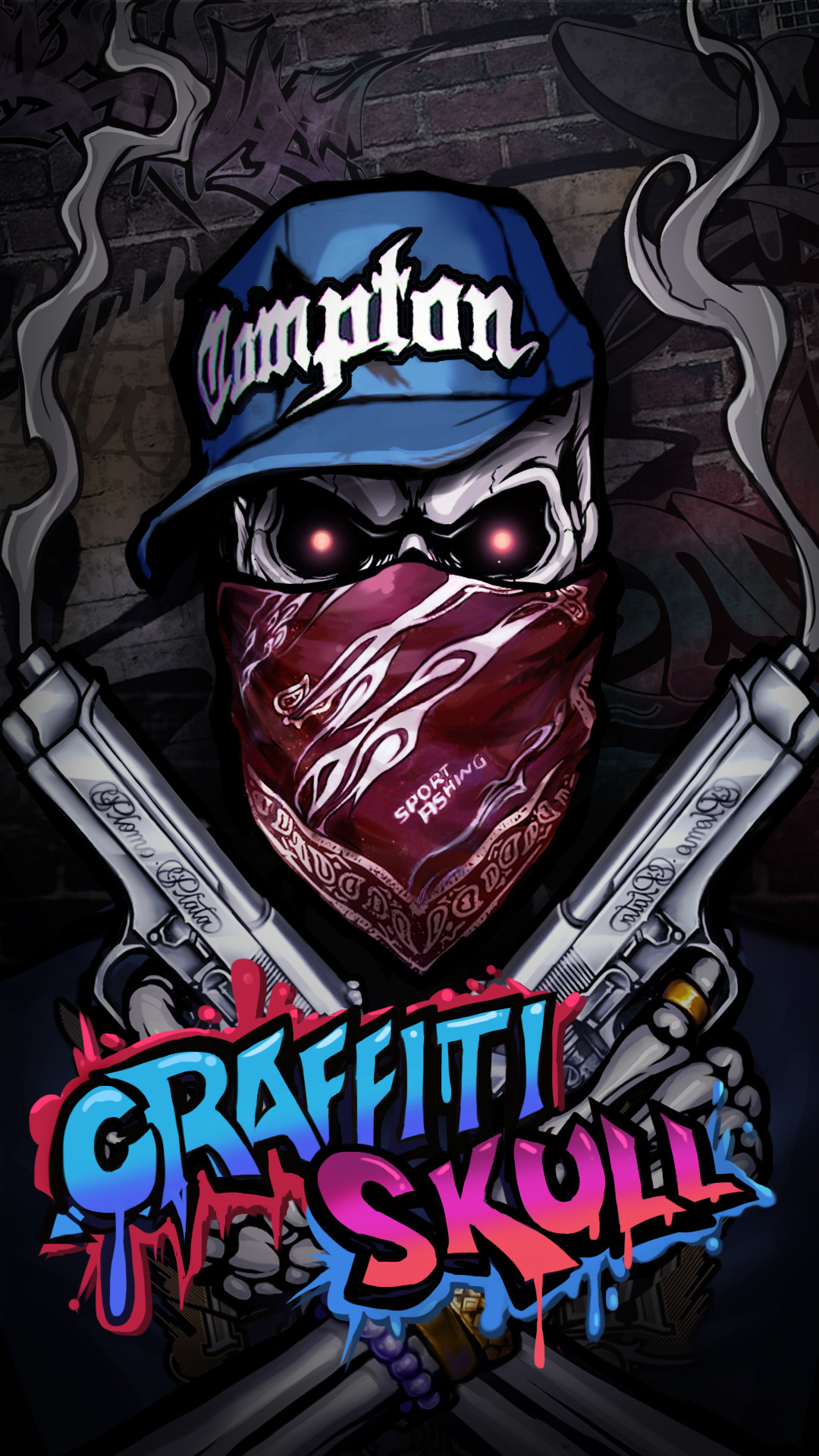 Cool Graffiti Skull Wallpaper Hip Hop Style Data-src - 1080p Best Graffiti Wallpapers  Hd - 1080x1920 Wallpaper 