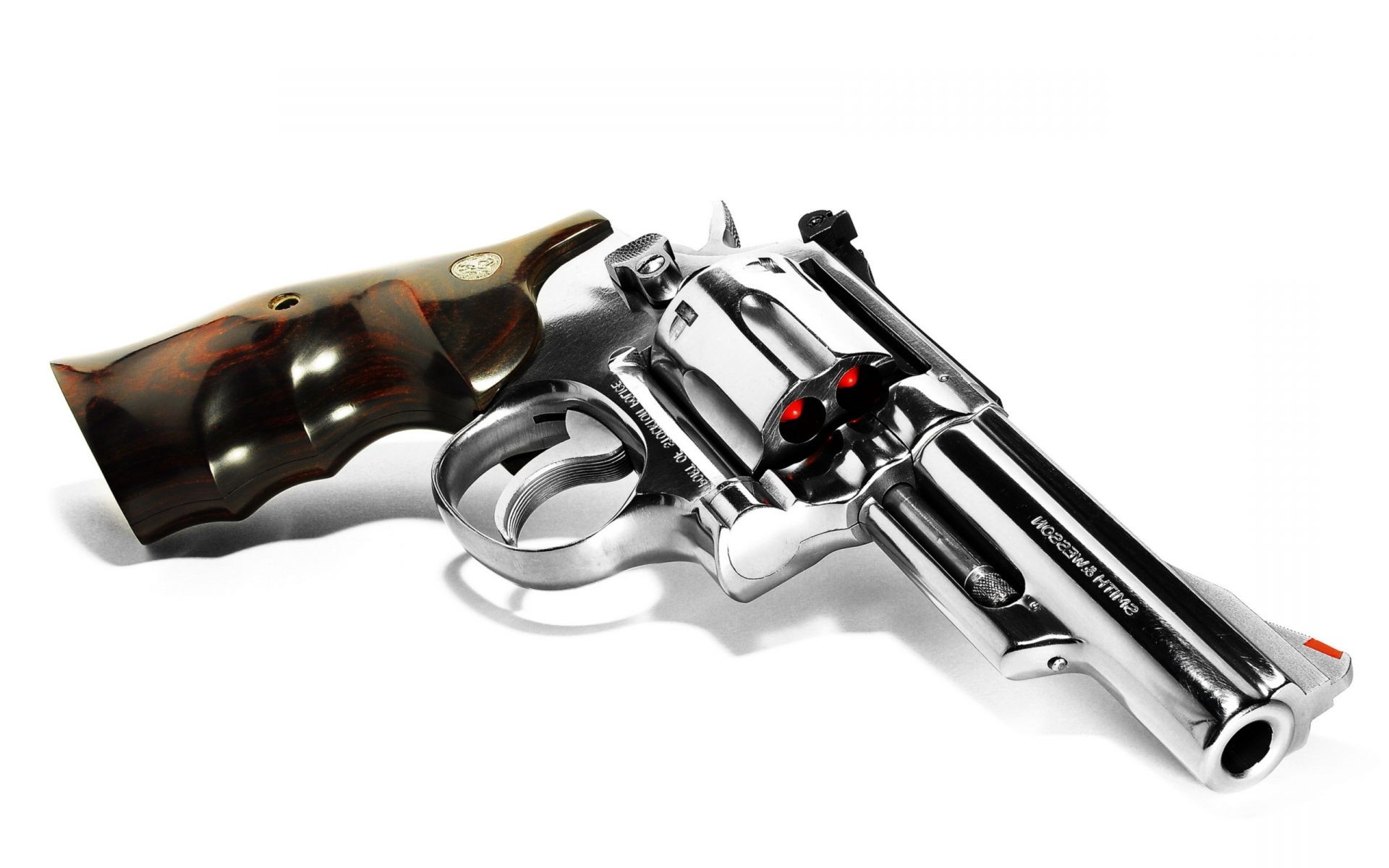 Firearms Isolated Steel Pistol Equipment Gun Chrome - Revolver - HD Wallpaper 