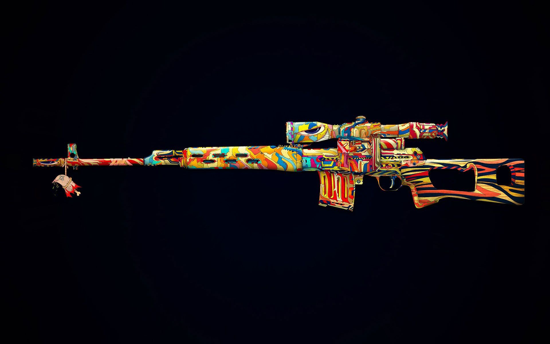 Colorful Gun - HD Wallpaper 