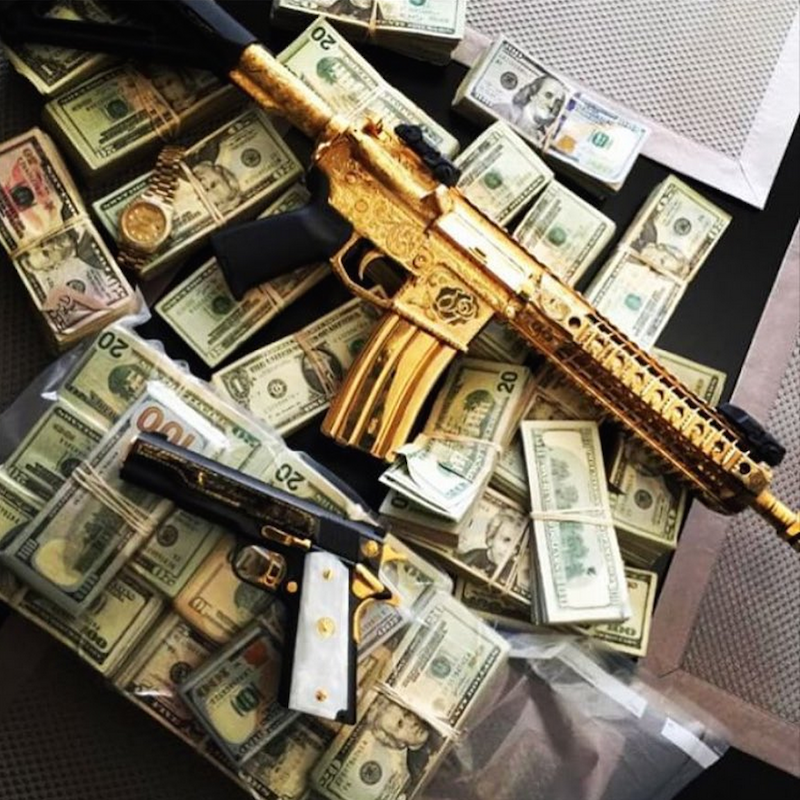 Gold Guns And Money - HD Wallpaper 