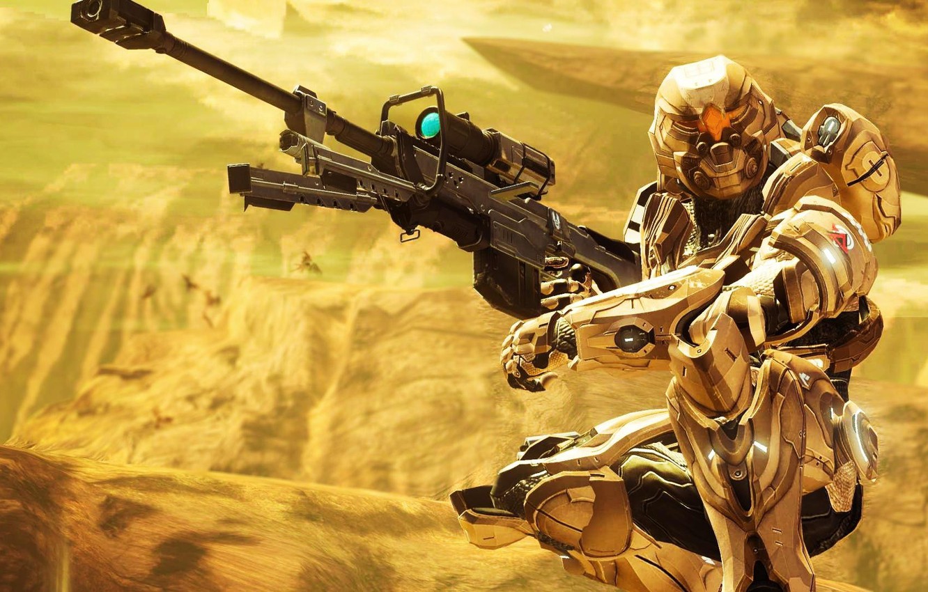 Photo Wallpaper Fiction, Gold, Avp, Space Soldier, - HD Wallpaper 