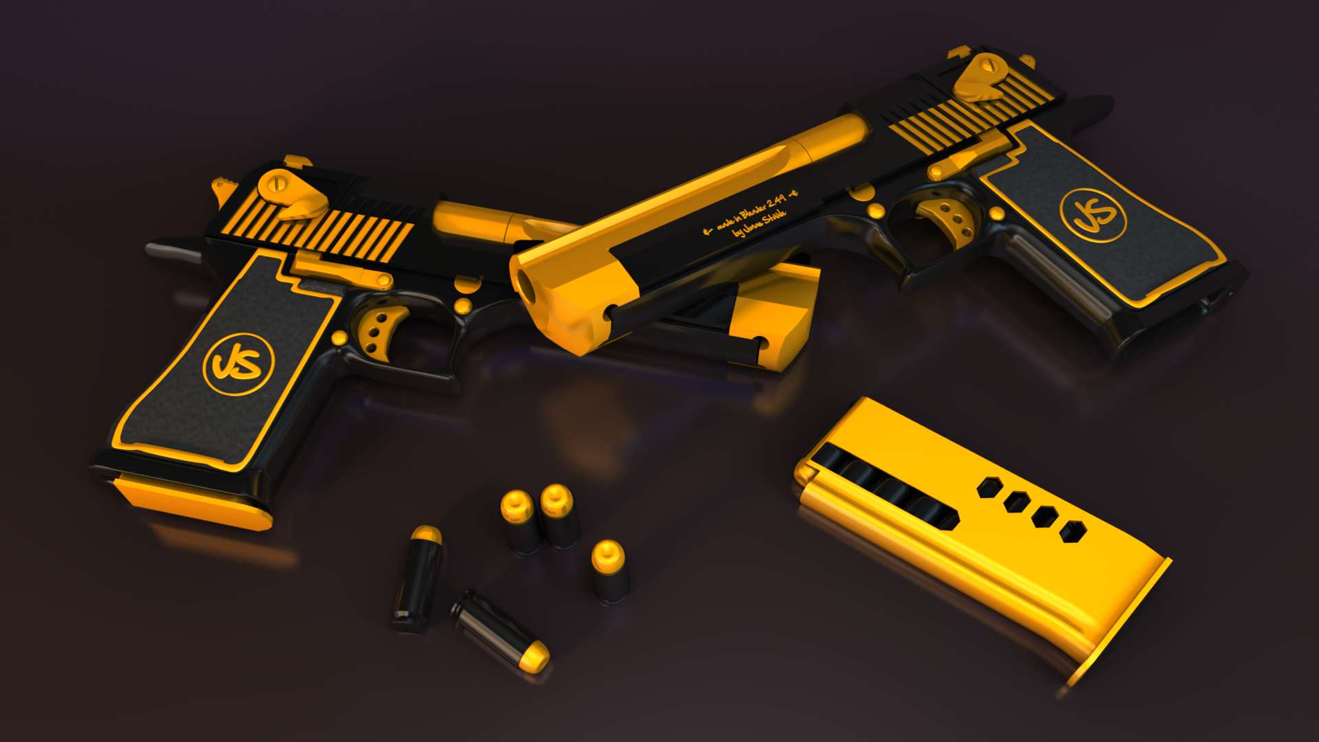 Download Counter Strike Go Desert Eagle Pistol Wallpaper - Gold Gun Wallpaper Hd - HD Wallpaper 