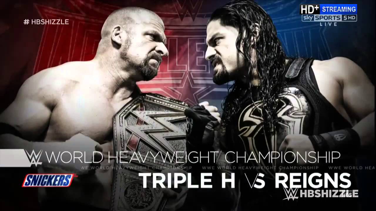 Reigns Triple H Wrestlemania - HD Wallpaper 