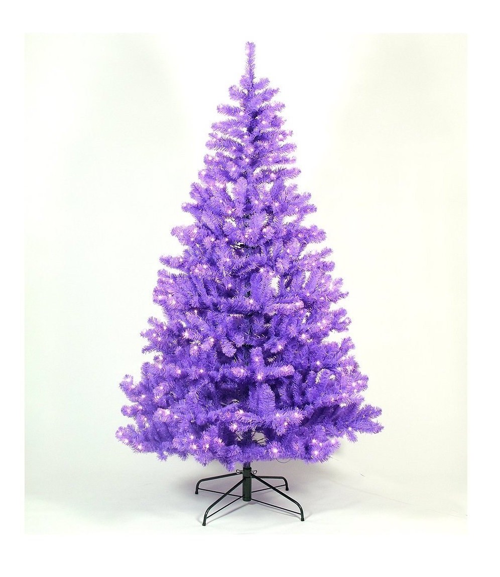 Purple Christmas Tree - HD Wallpaper 