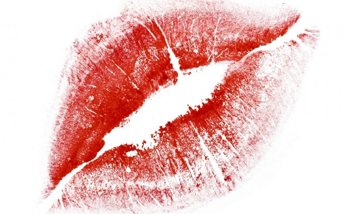 Download Wallpaper Red Lips On A Piece Of Paper-special - HD Wallpaper 