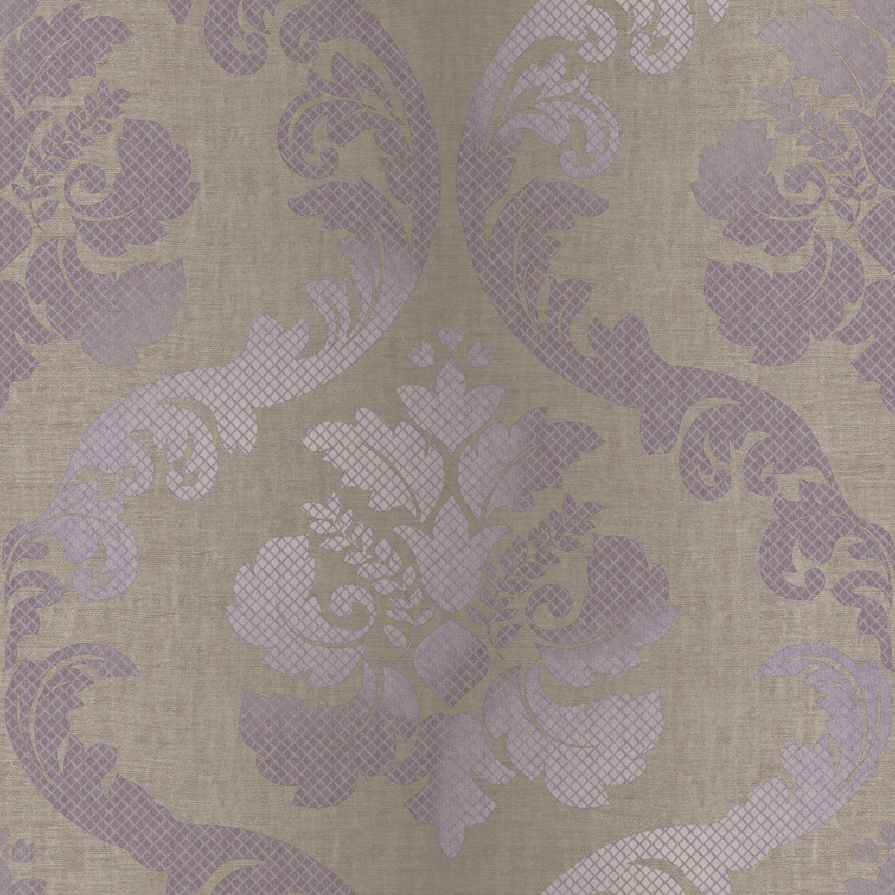 Purple Damask Peel And Stick - HD Wallpaper 