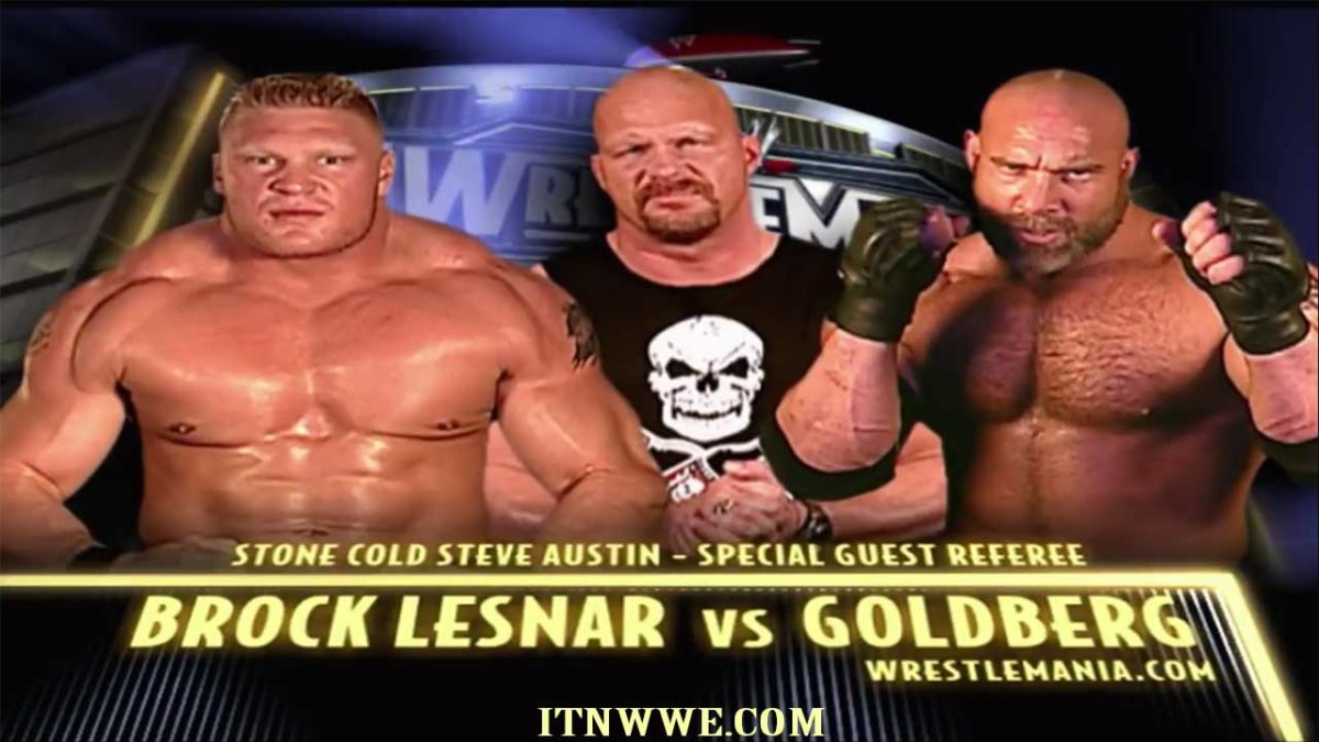 Brock Lesnar Vs Goldberg Wrestlemania 2004, Wrestlemania - Brock Lesnar Vs Goldberg 2004 - HD Wallpaper 