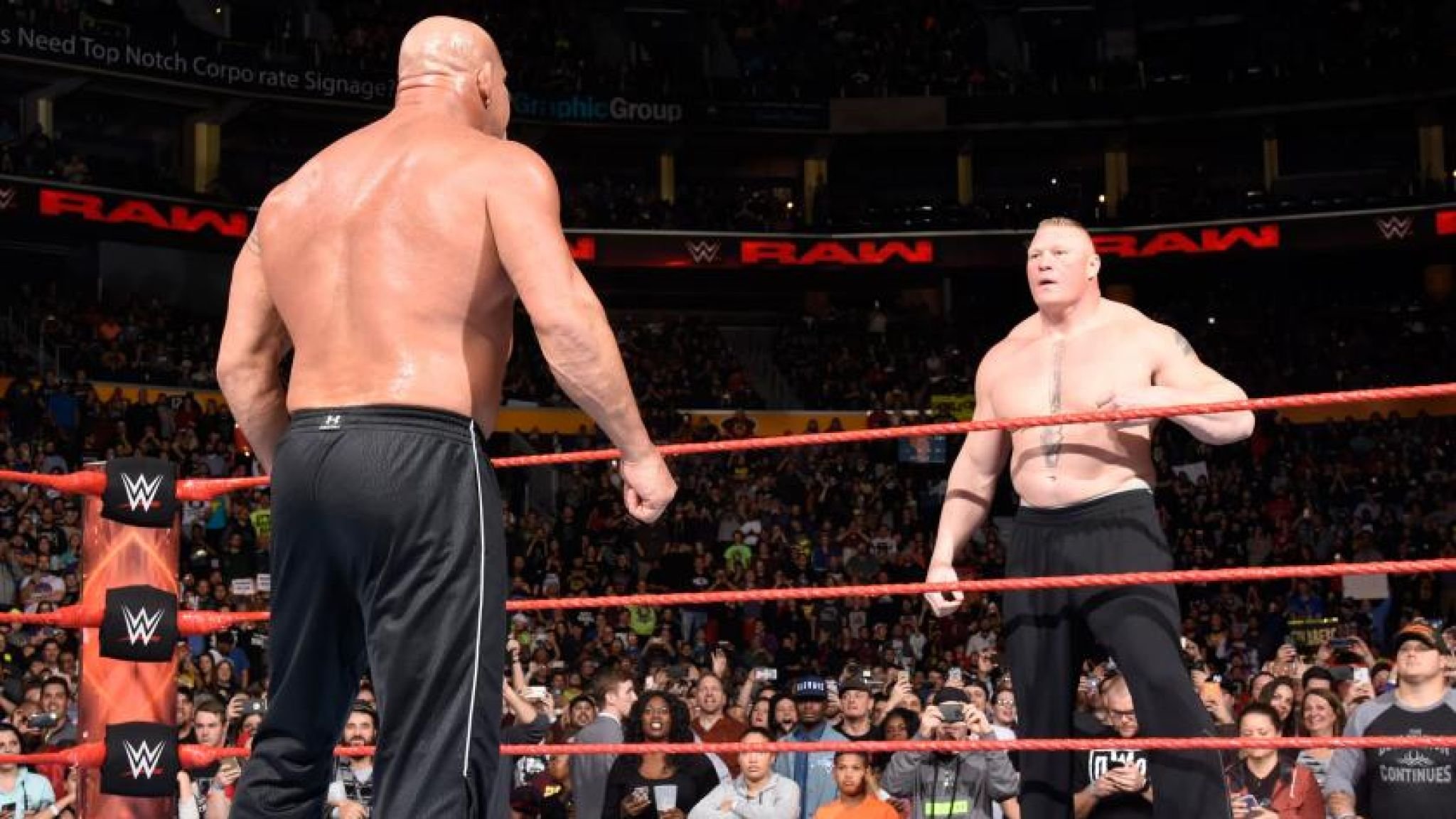 Brock Lesnar Vs Goldberg Wrestlemania 2017 - HD Wallpaper 