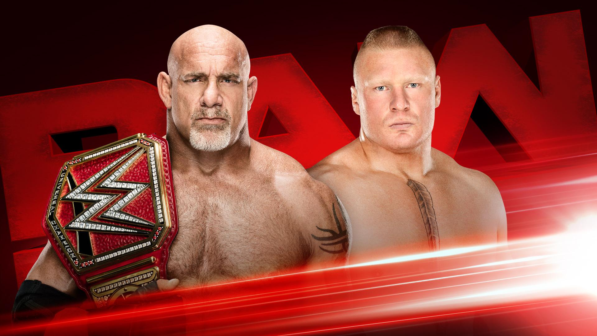 Monday Night Raw Brock Lesnar, Monday Night Raw Goldberg, - Wwe Superstars With Championship - HD Wallpaper 
