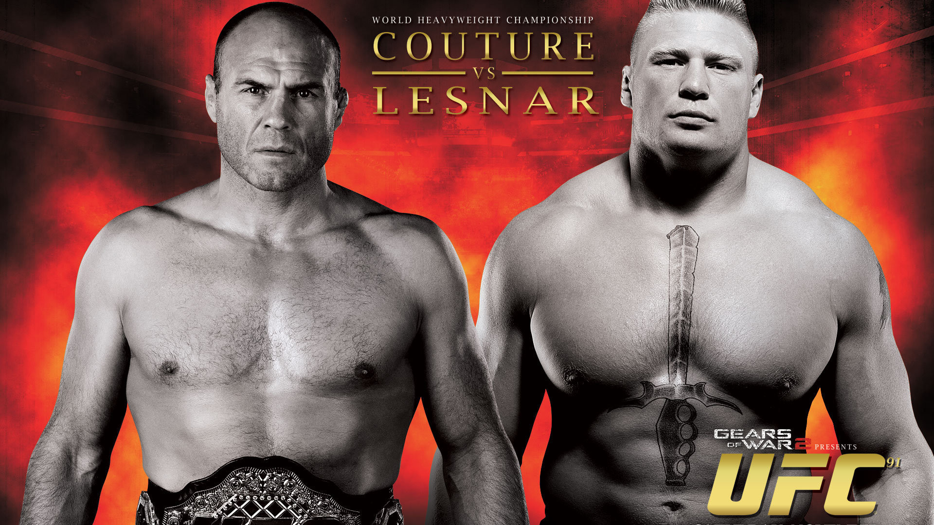 Ufc Randy Couture Vs Brock Lesnar - Randy Couture Brock Lesnar Poster - HD Wallpaper 