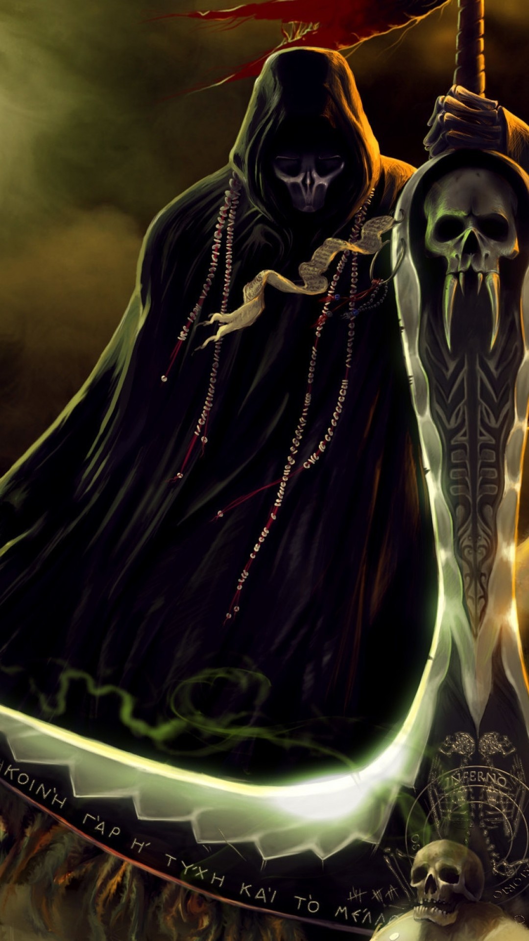 Grim Reaper, Scythe, Underground, Dark, Skulls - Grim Reaper Iphone Wallpaper Hd - HD Wallpaper 