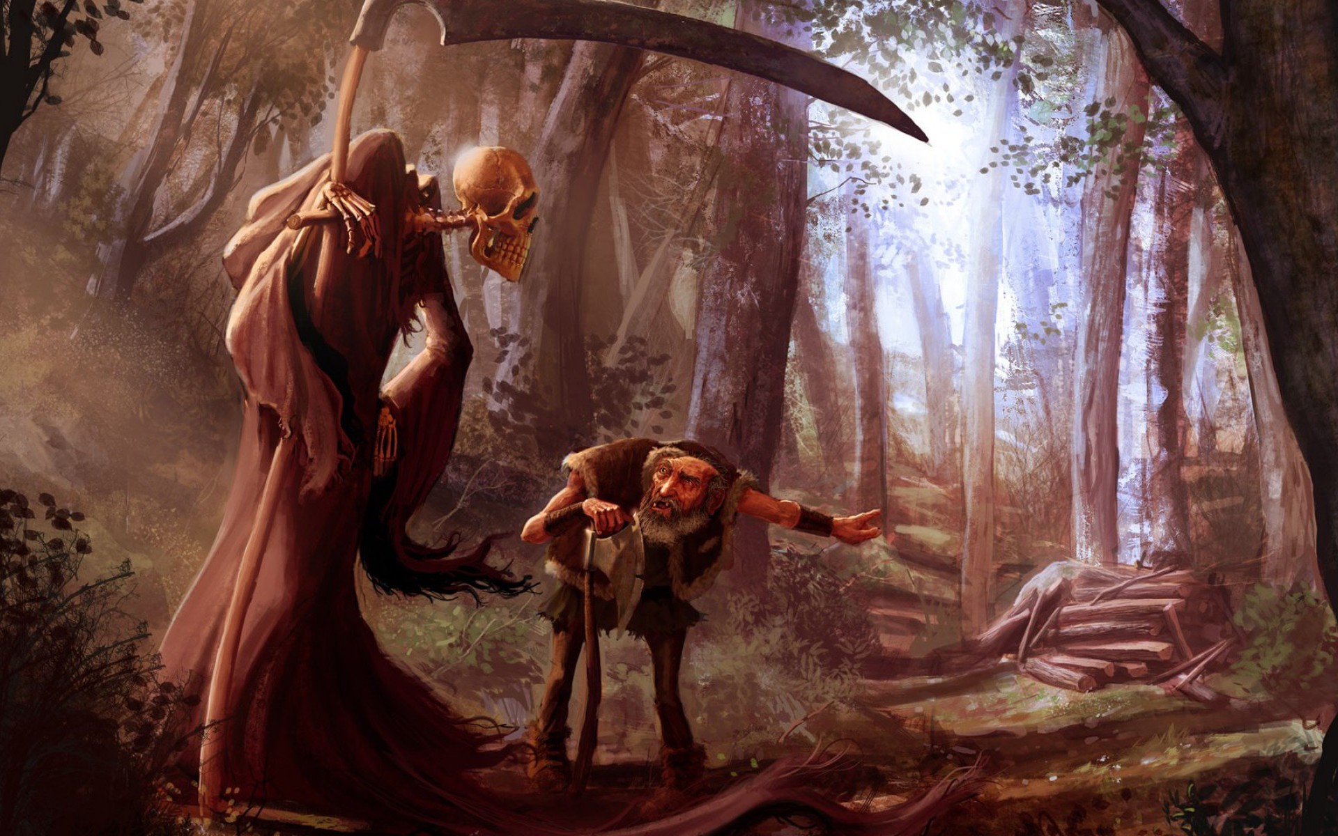 Grim Reaper Wallpaper Desktop - Grim Reaper Death Scythe - HD Wallpaper 