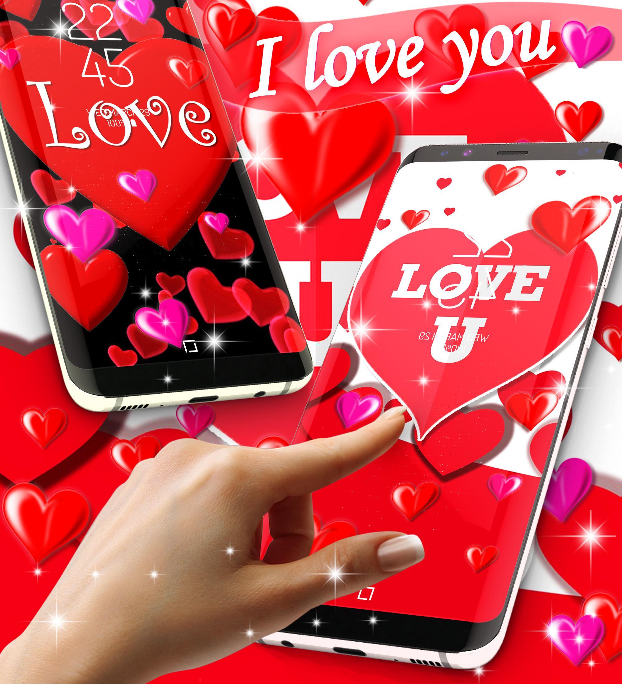 I Love You Live Wallpaper应用截图 - आई लव यू वॉलपेपर - HD Wallpaper 