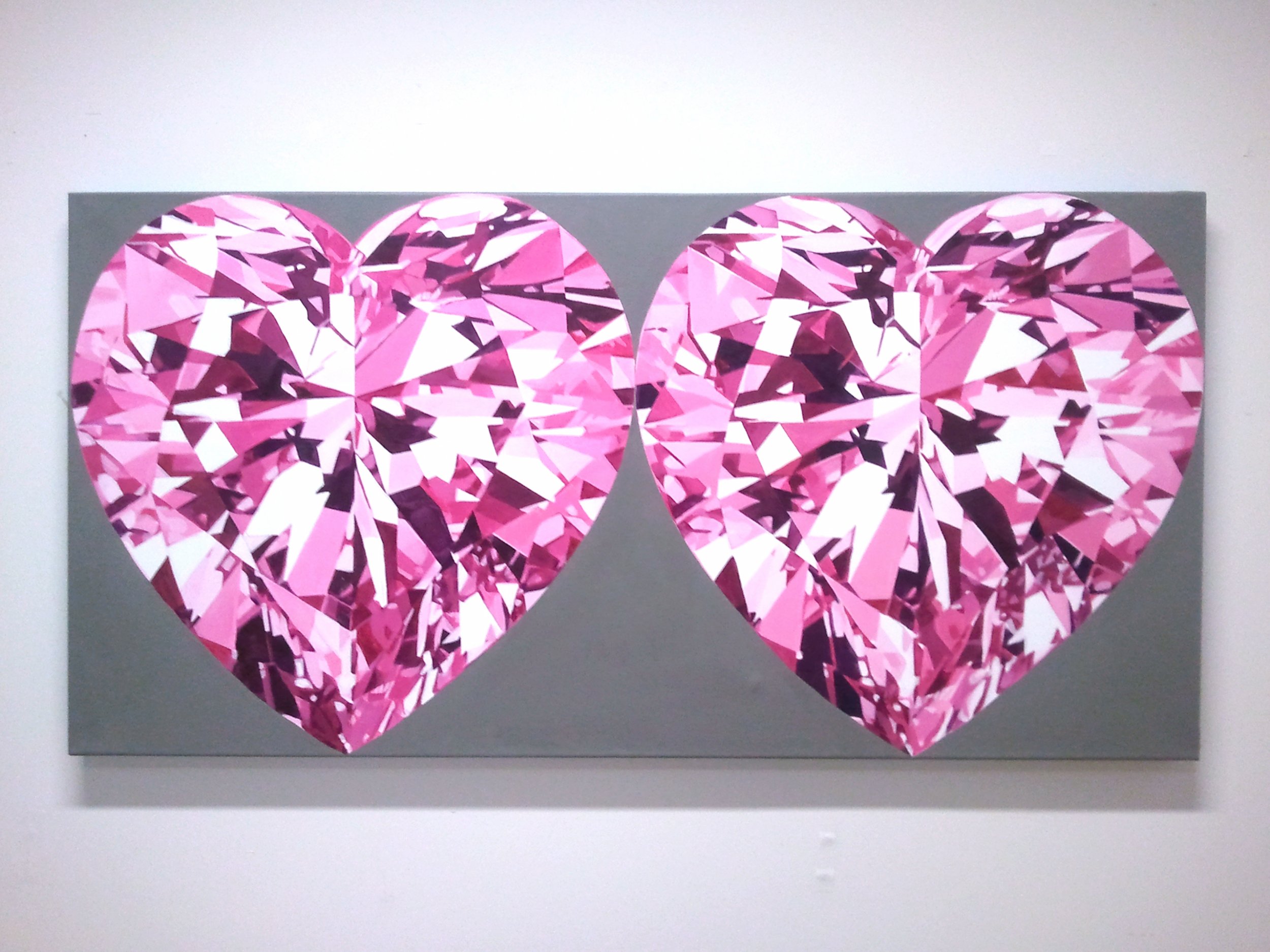 Two Heart Diamond - HD Wallpaper 