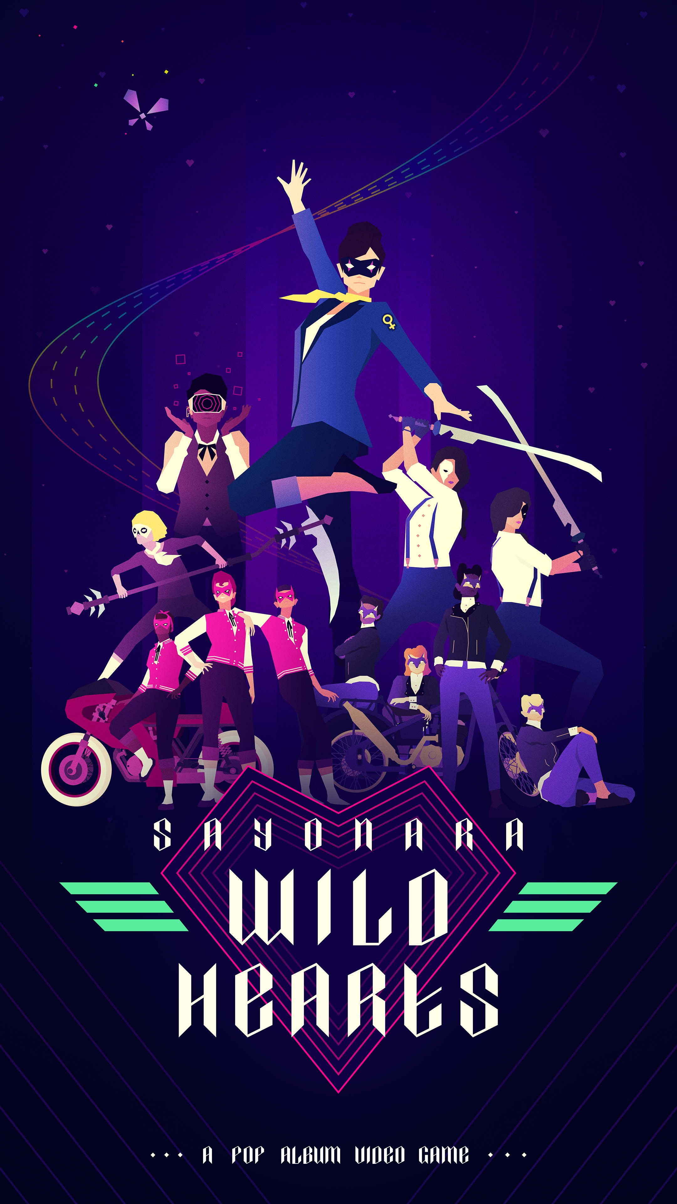 Sayonara Wild Hearts Phone - HD Wallpaper 