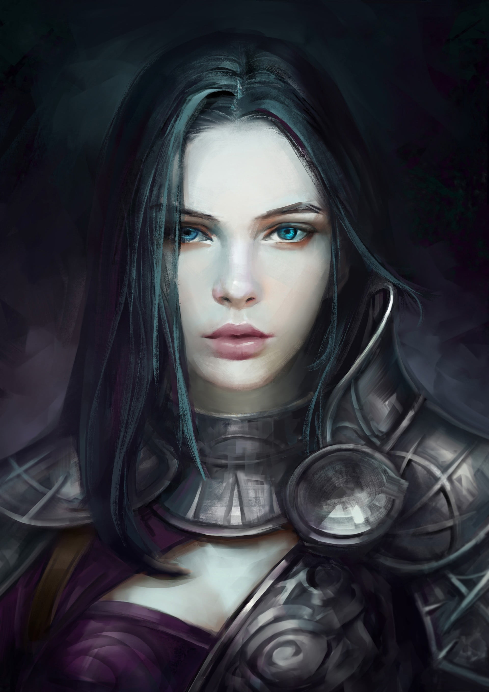 Fantasy Art Female Portrait - HD Wallpaper 