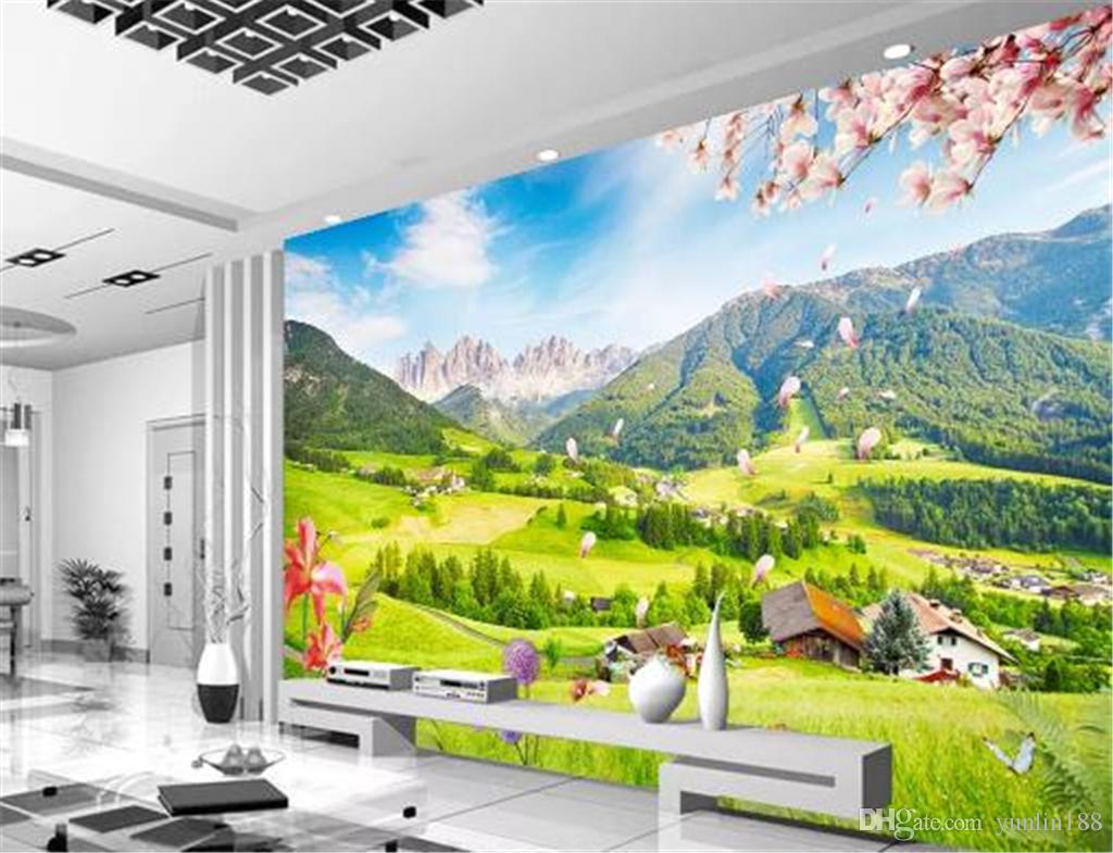 Background Beautiful Green Scenery - HD Wallpaper 