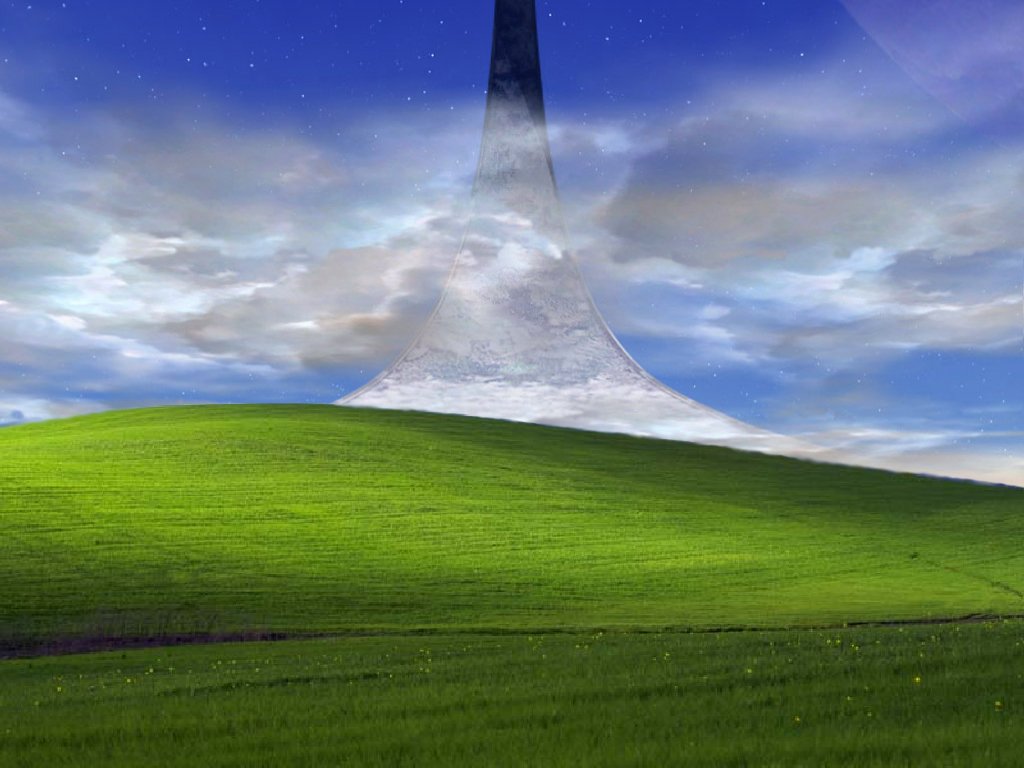 Ringworld Bliss Grassland Sky Nature Atmosphere Field - Windows Xp Wallpaper Halo - HD Wallpaper 