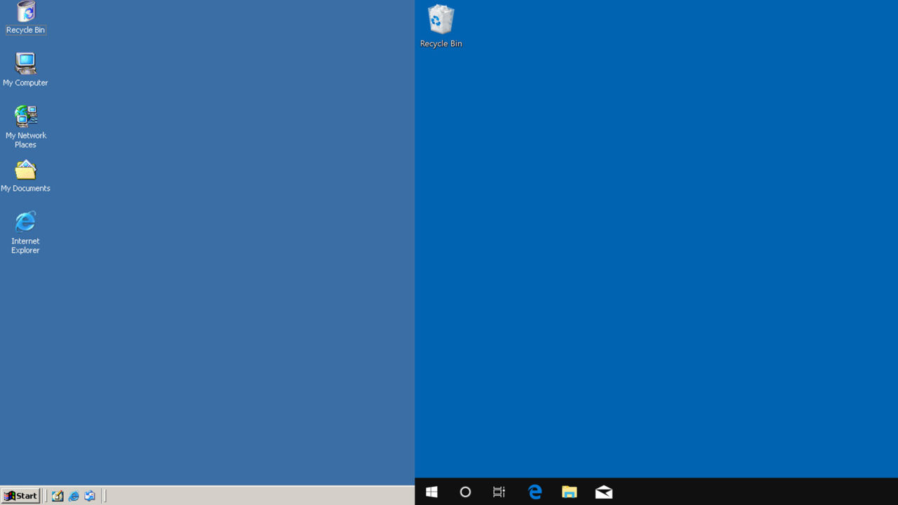 Windows 10 Blue Background Vs Windows - Windows 2000 Desktop Background - HD Wallpaper 