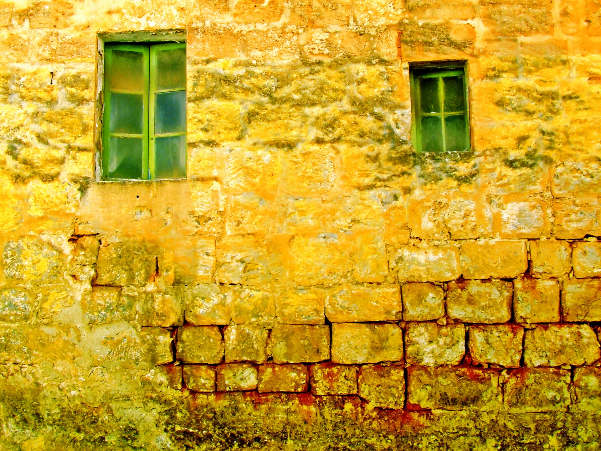 Old wall Old windows Background Free Photo - Wall - HD Wallpaper 