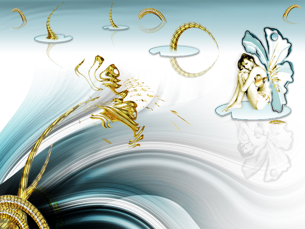 Gold Butterfly - HD Wallpaper 