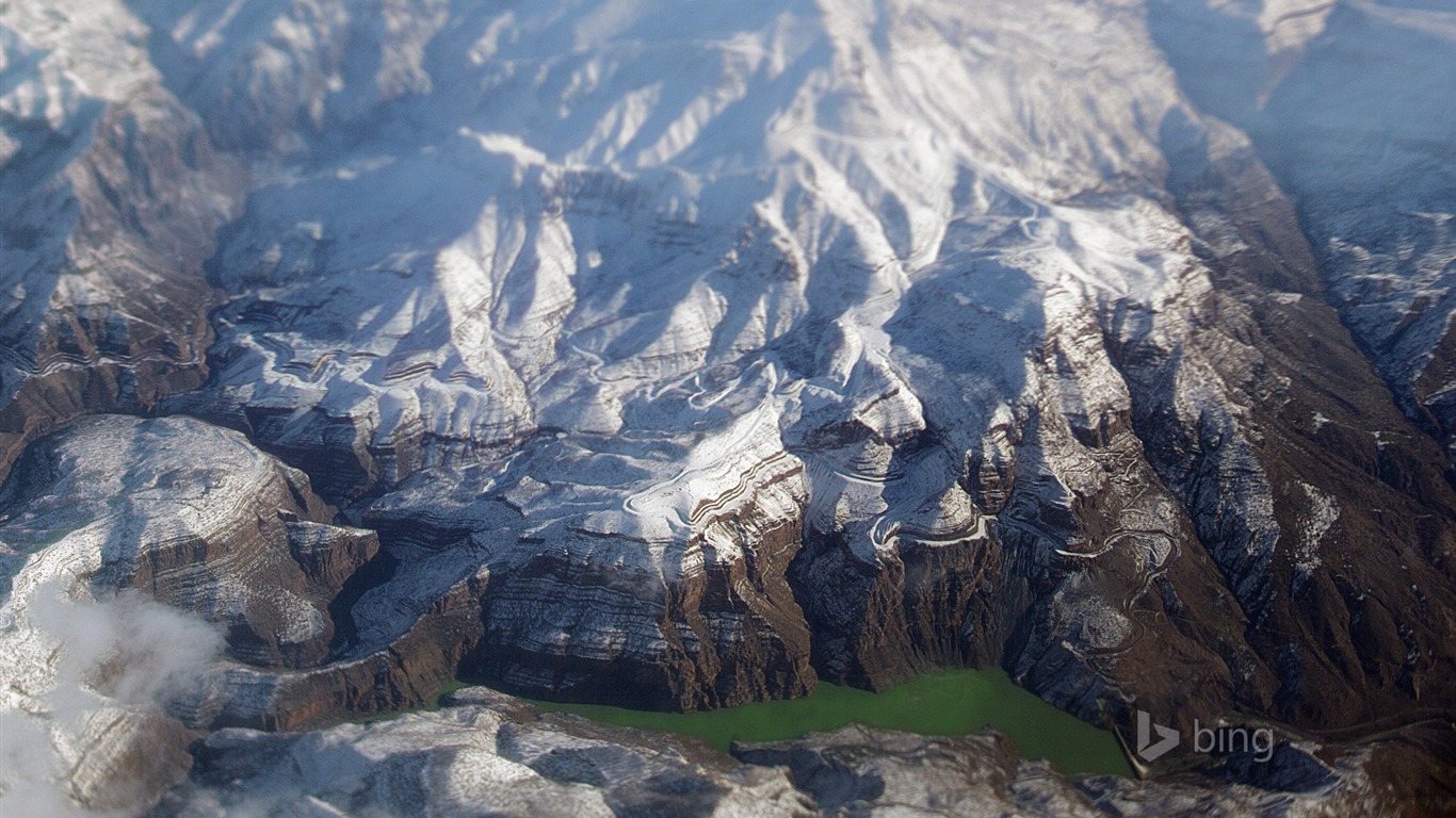Snow And Ice Mountains-bing Wallpaper2014 - Caucasus Mountains - HD Wallpaper 