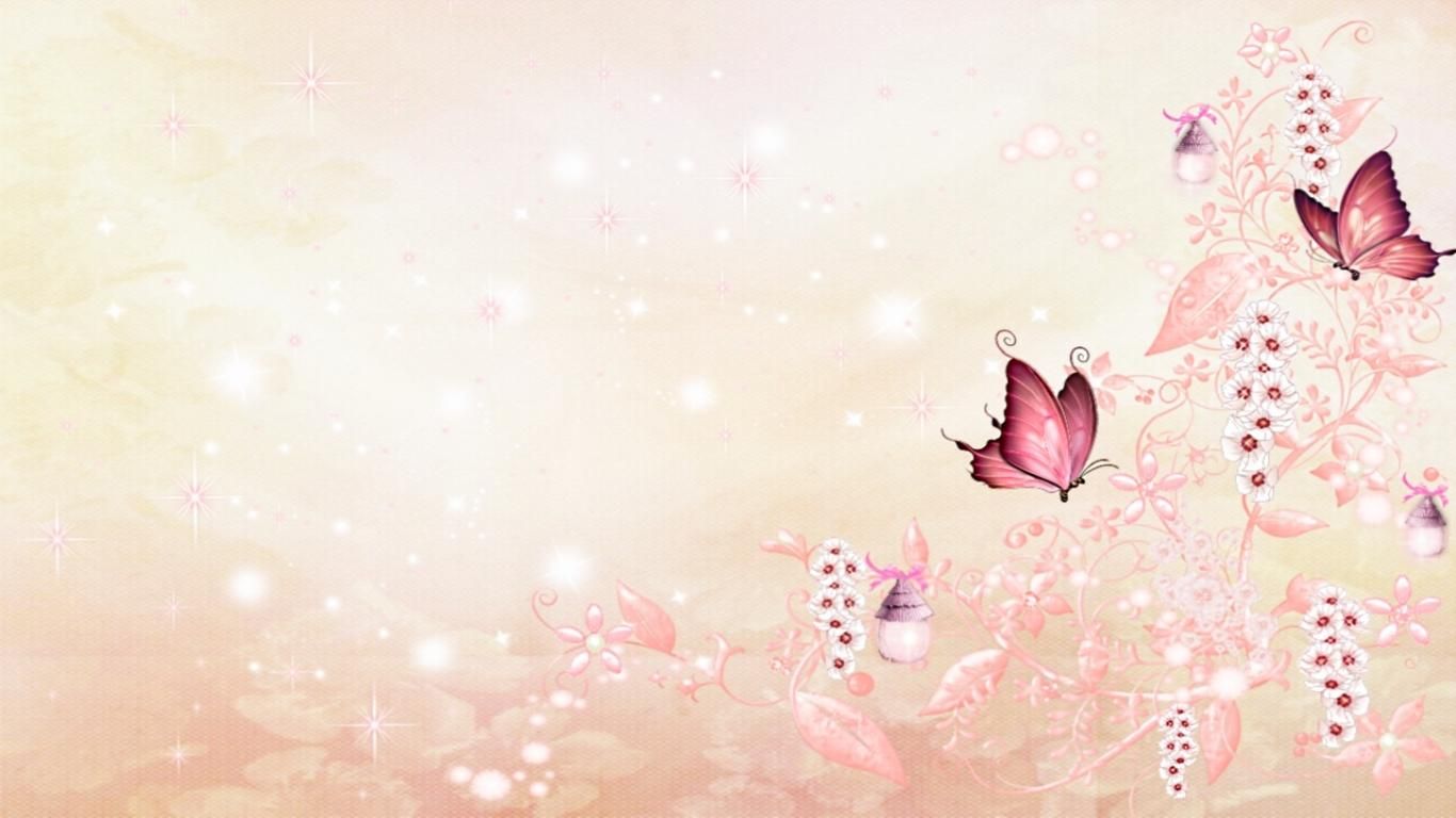 Rose Gold Pink Wallpapers High Quality, Cool Wallpapers - Rose Gold  Butterfly Background - 1366x768 Wallpaper 