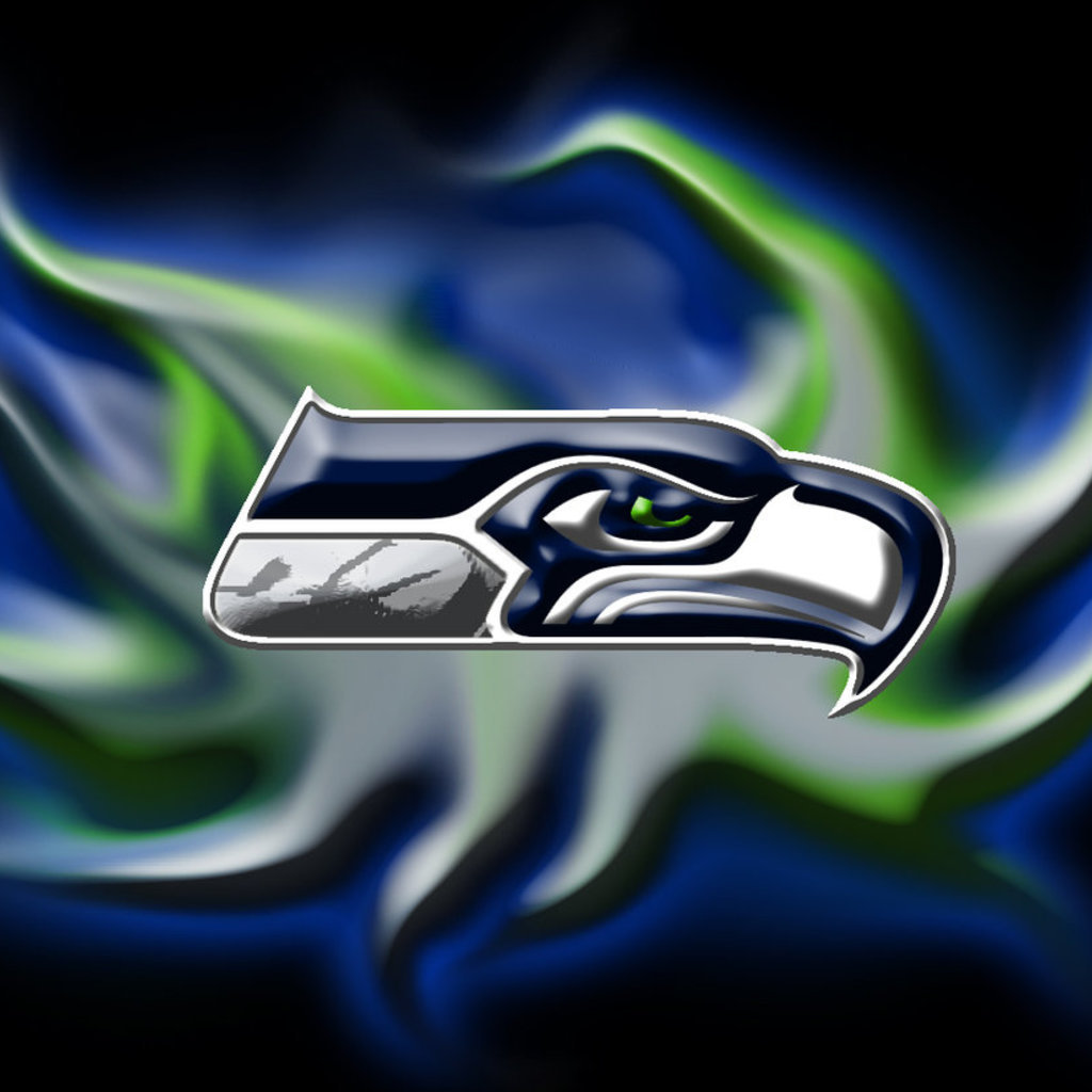 Seattle Seahawks Green And Blue Flame Wallpaper For - Seattle Seahawks 3d Logo - HD Wallpaper 