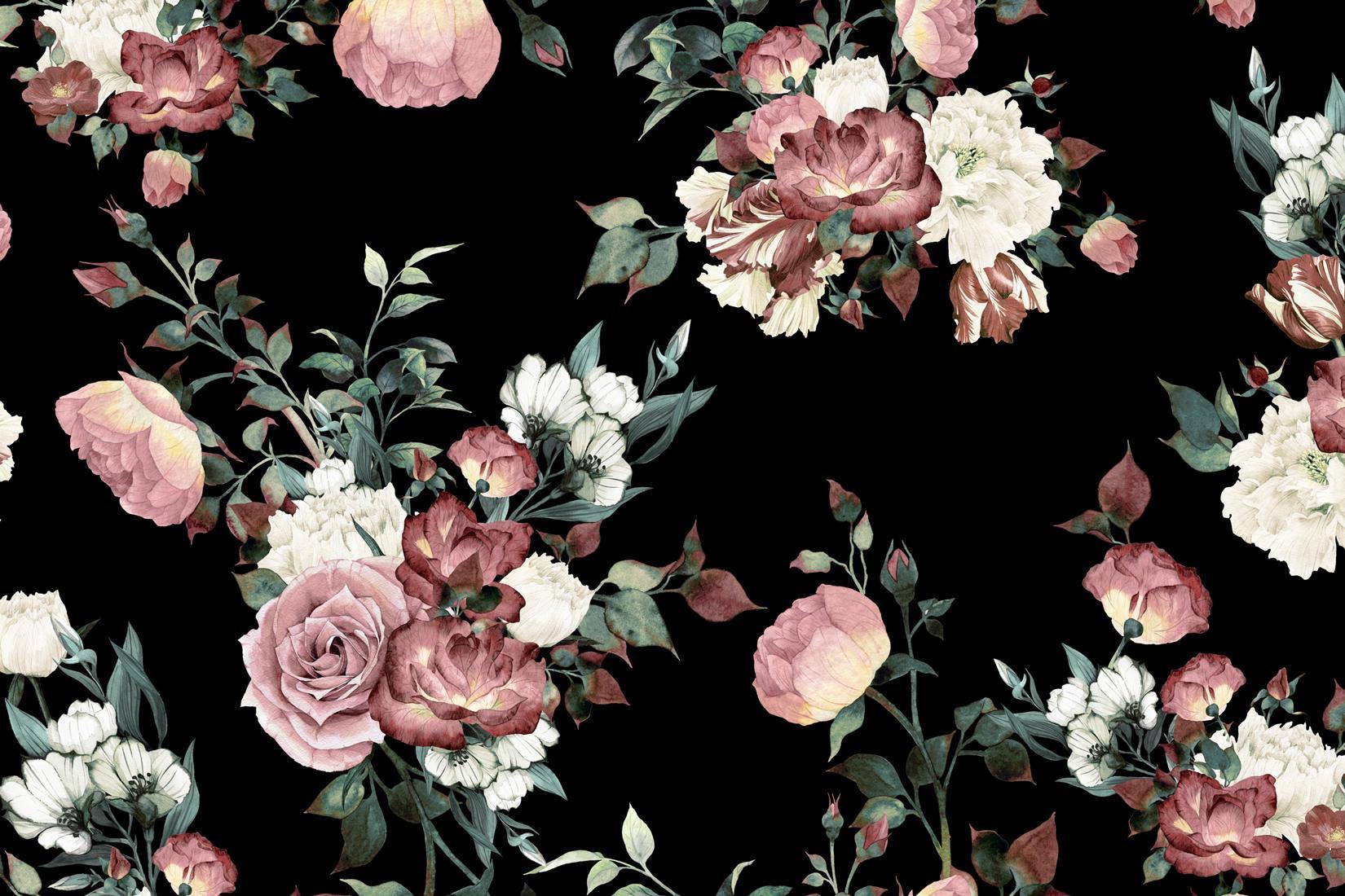 Vintage Flower Wallpaper Hd - HD Wallpaper 