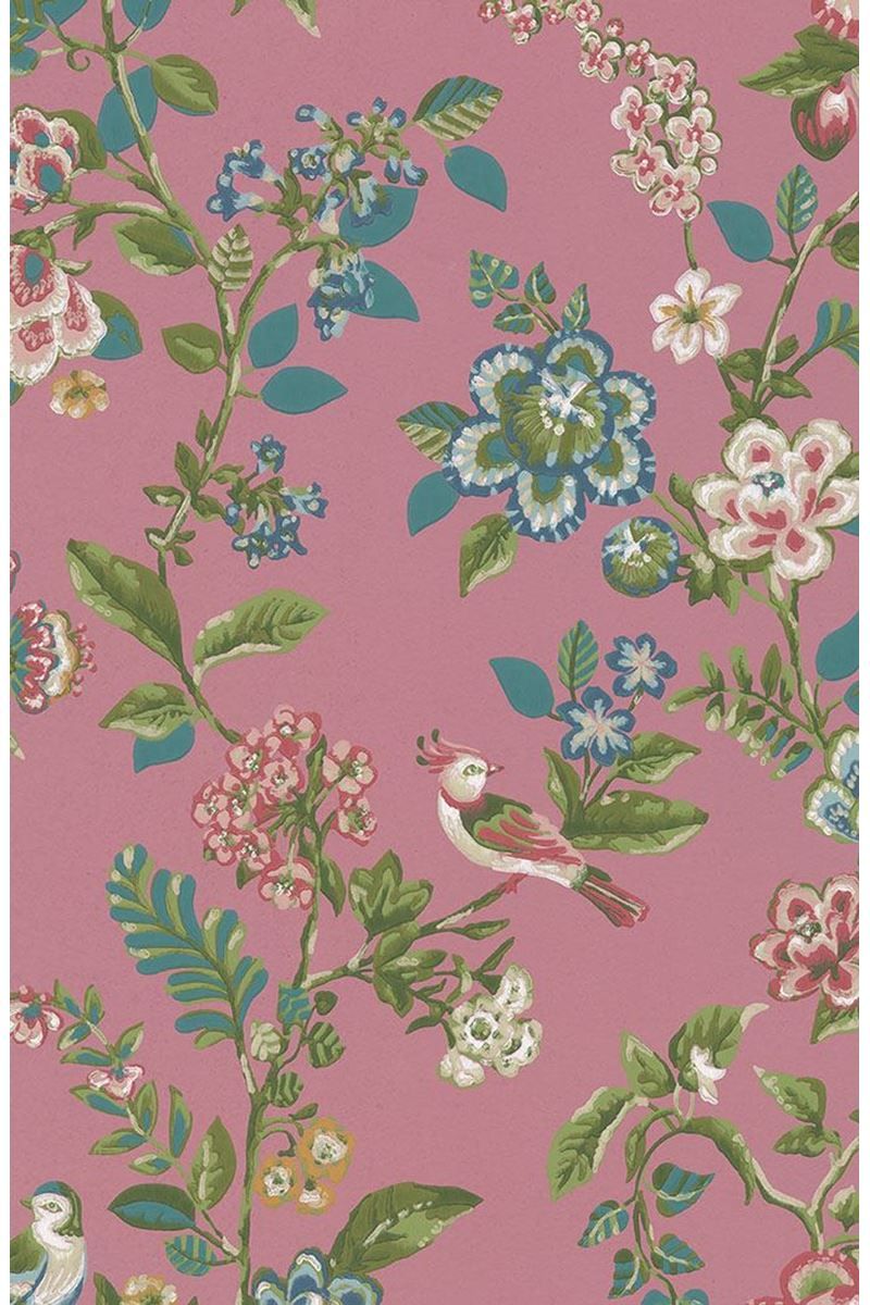 Grey Wallpaper Flowers Pink Blue - HD Wallpaper 