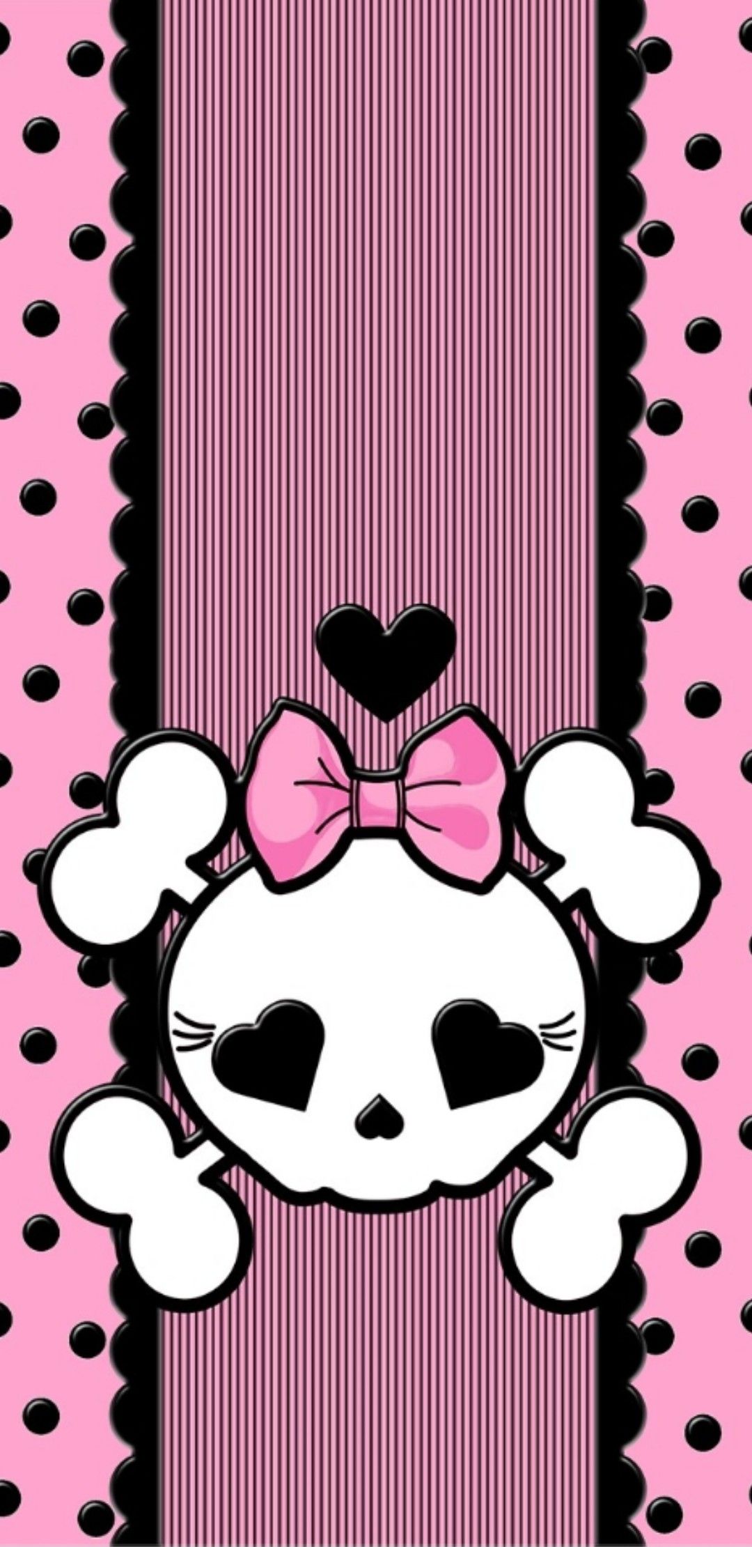 Girly Cute Skull Backgrounds - HD Wallpaper 