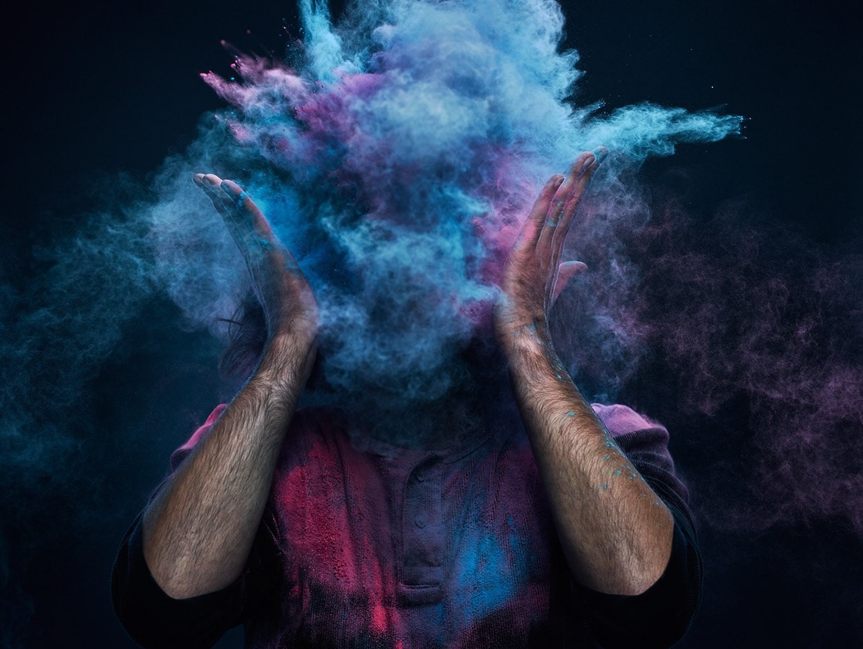 Color Powder Portrait Photography - HD Wallpaper 