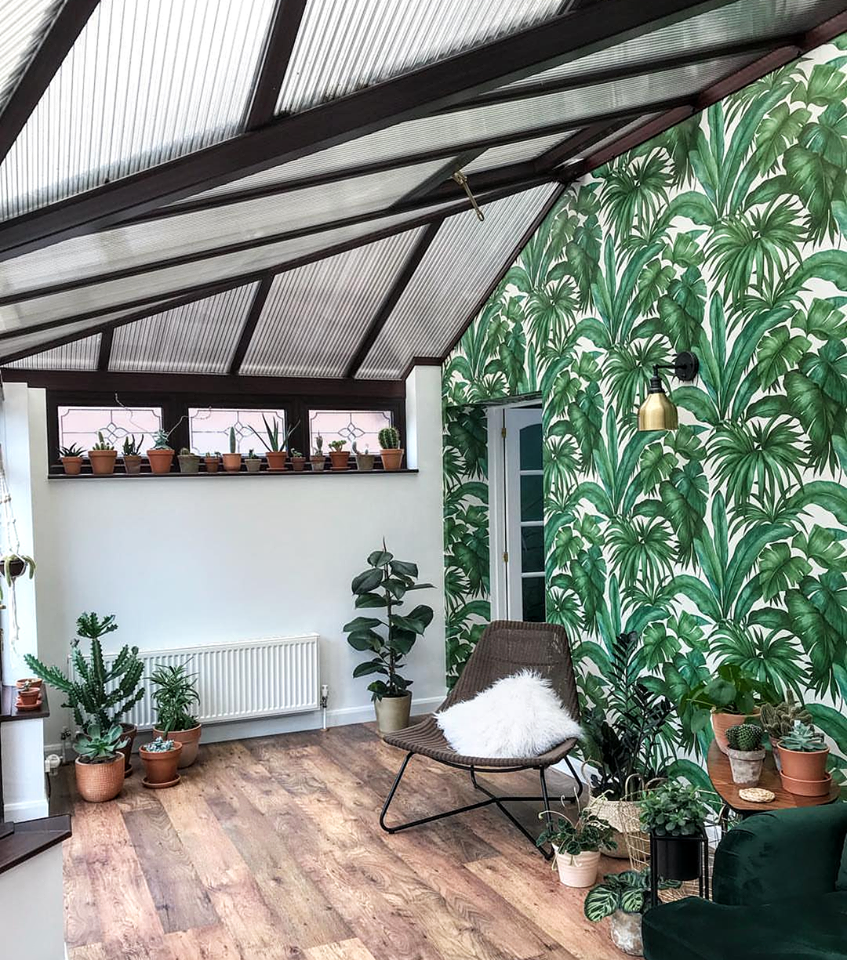 Versace Giungla Palm Leaves - HD Wallpaper 