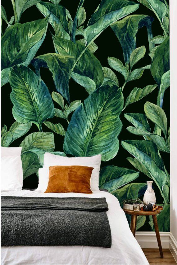Banana Leaf Wallpaper With Black Background - HD Wallpaper 