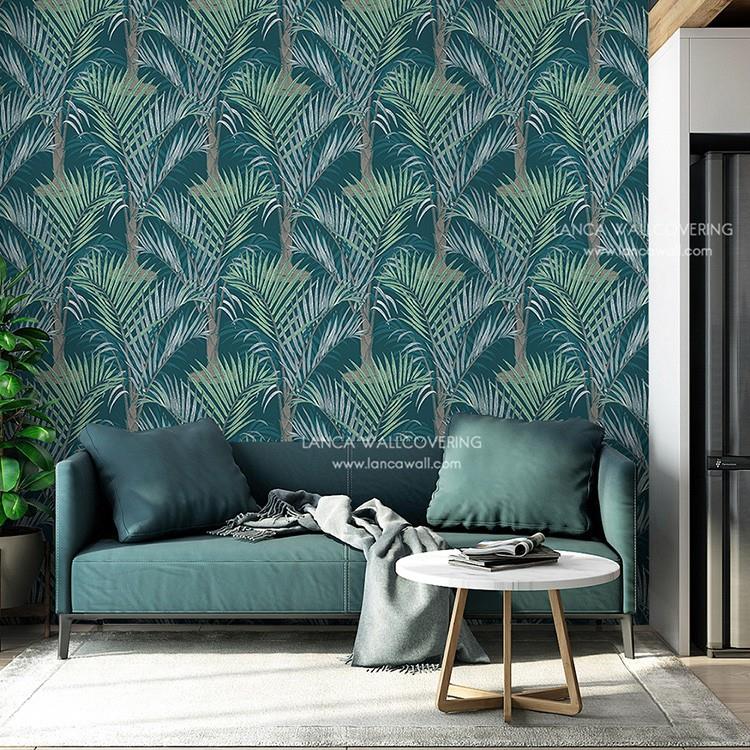 Green Palm Leaf Wallpaper - HD Wallpaper 