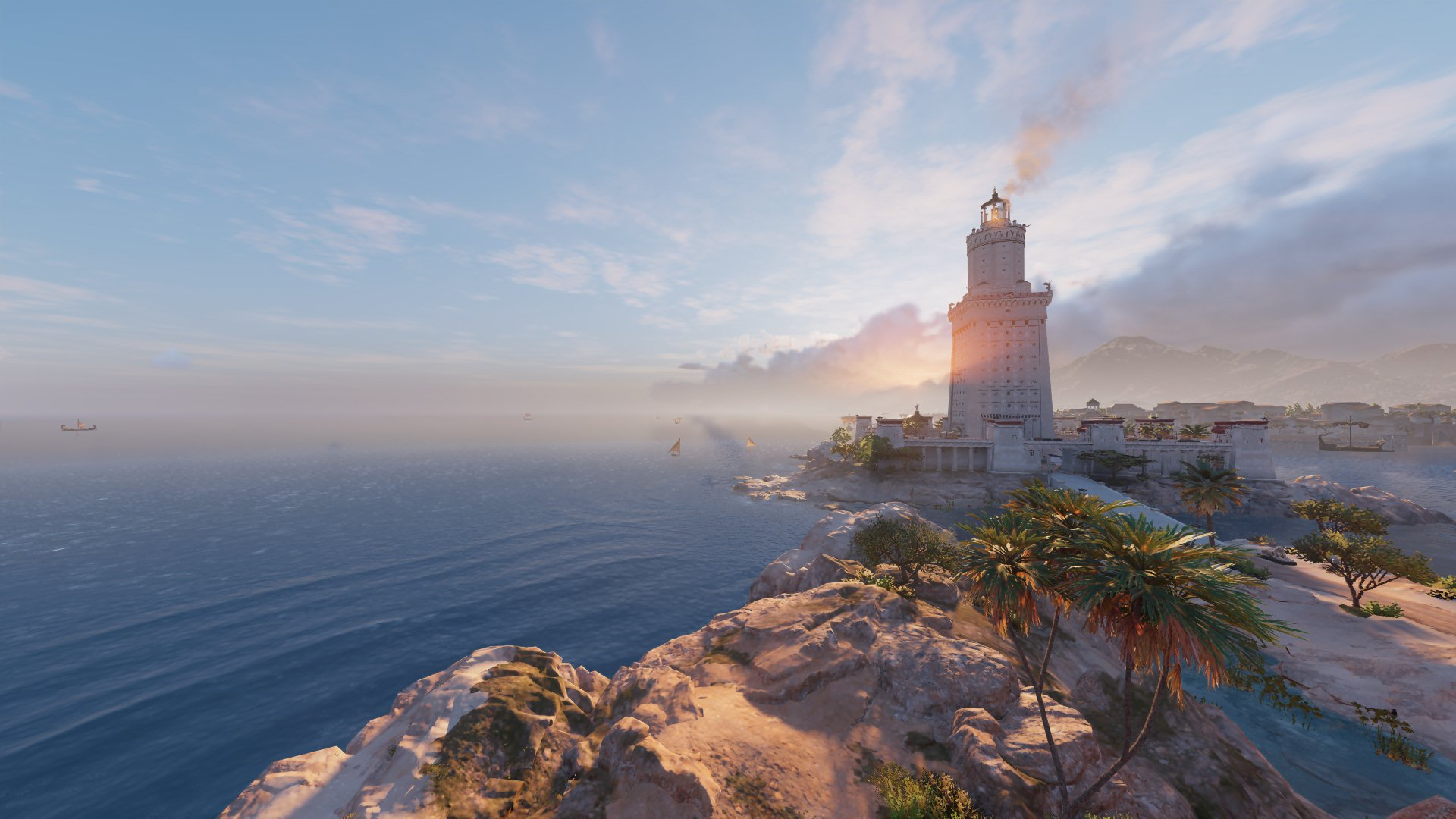 Lighthouse Of Alexandria In Assassins Creed - HD Wallpaper 
