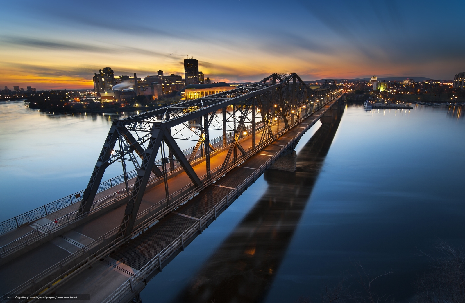 Download Wallpaper Ottawa River, Alexandria Bridge, - Girder Bridge - HD Wallpaper 