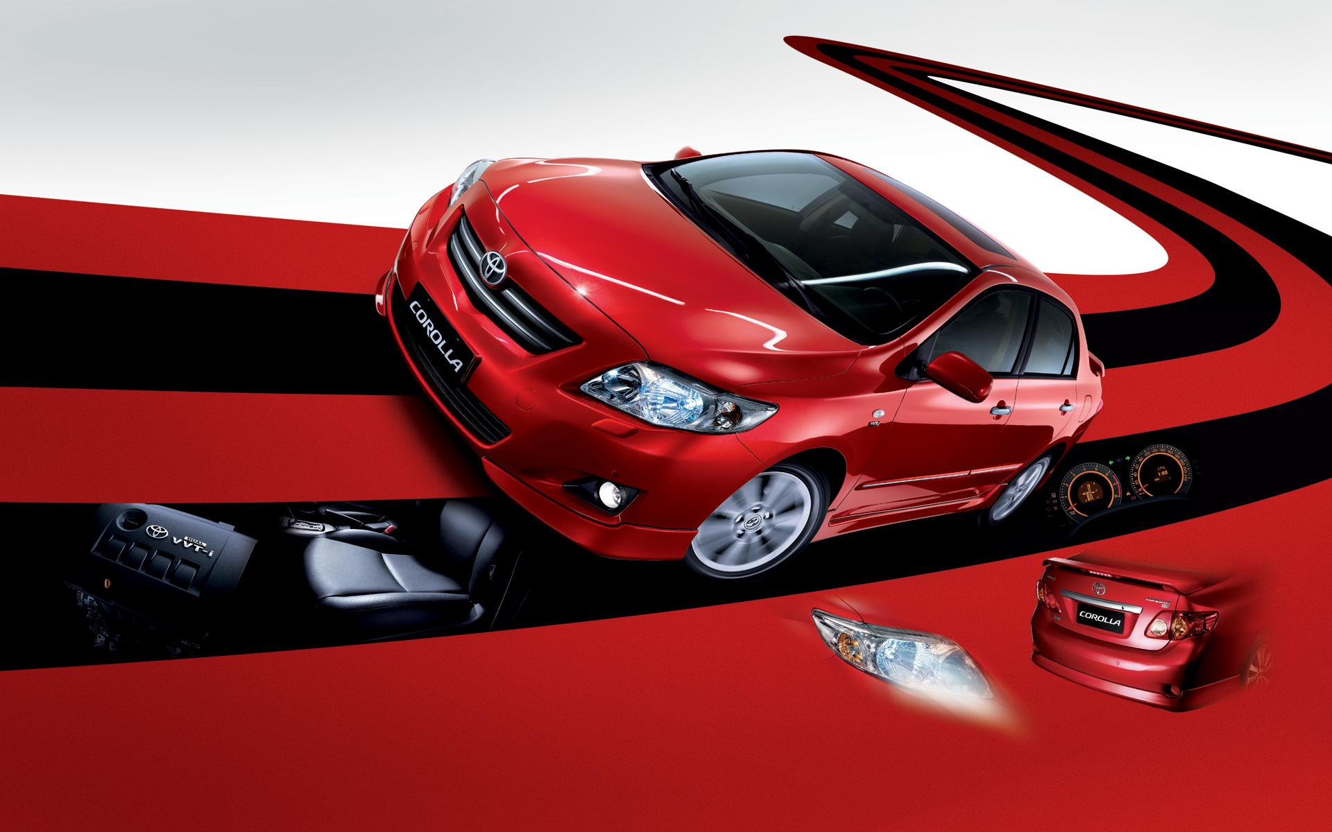 Red Toyota Wallpaper - Hd Cars Toyota Corolla - HD Wallpaper 