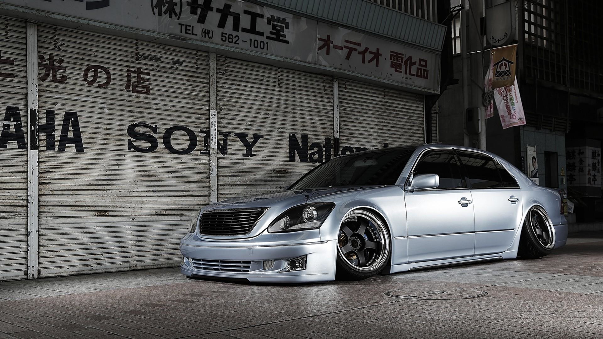 Japan Cars Lexus Slammed Toyota Celsior Camber Wallpaper - Car Slammed To The Ground - HD Wallpaper 
