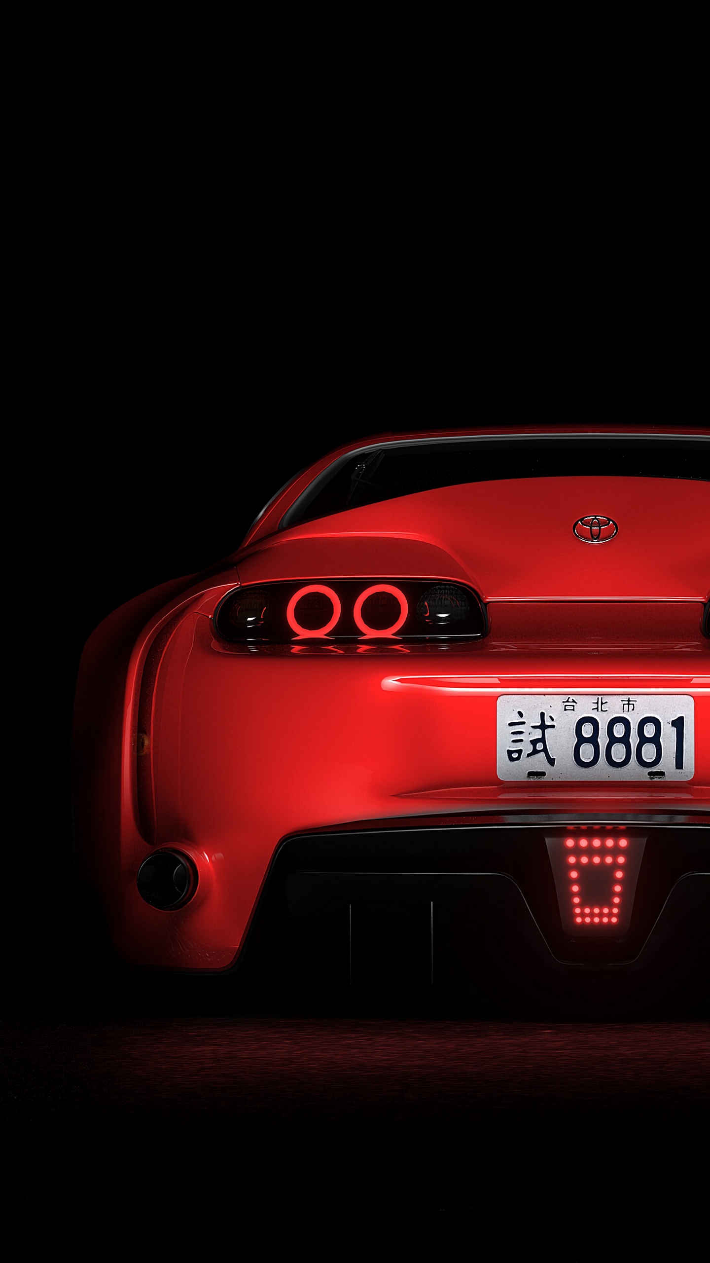 Wallpaper Toyota Supra, Toyota, Sportscar, Red, Rear - Toyota Supra Wallpaper 4k - HD Wallpaper 