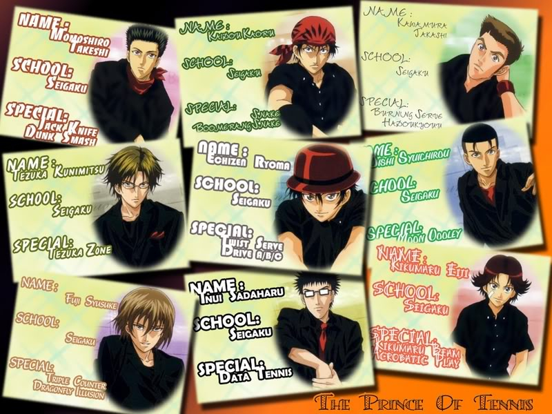 Prince Of Tennis Wallpaper - Prince Of Tennis Seigaku Names - HD Wallpaper 