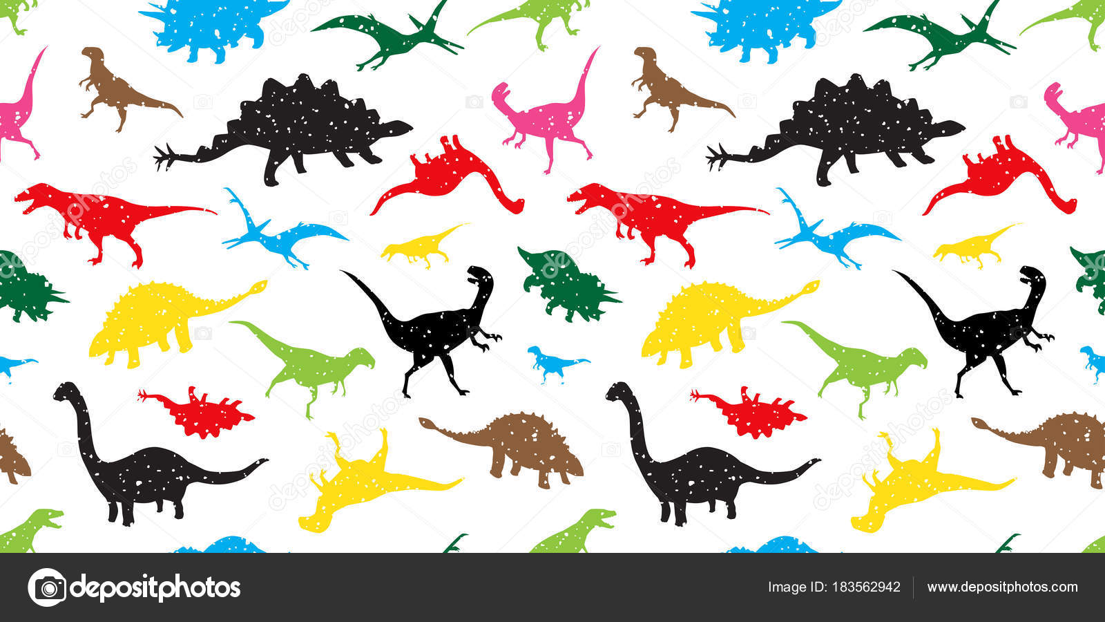 Dinosaur Pattern Vector - HD Wallpaper 