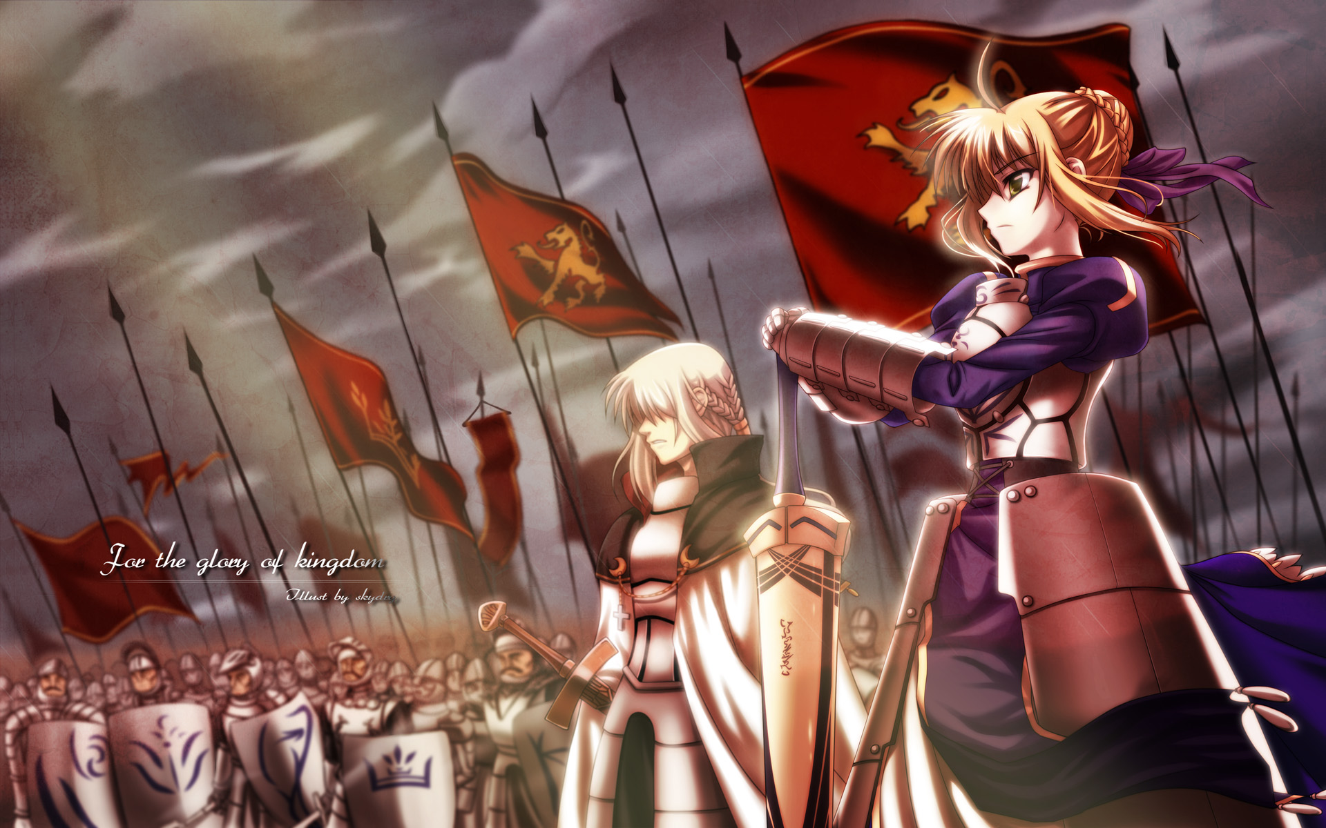 Saber Fate Stay Night Wallpaper - Nightcore Sabaton - HD Wallpaper 